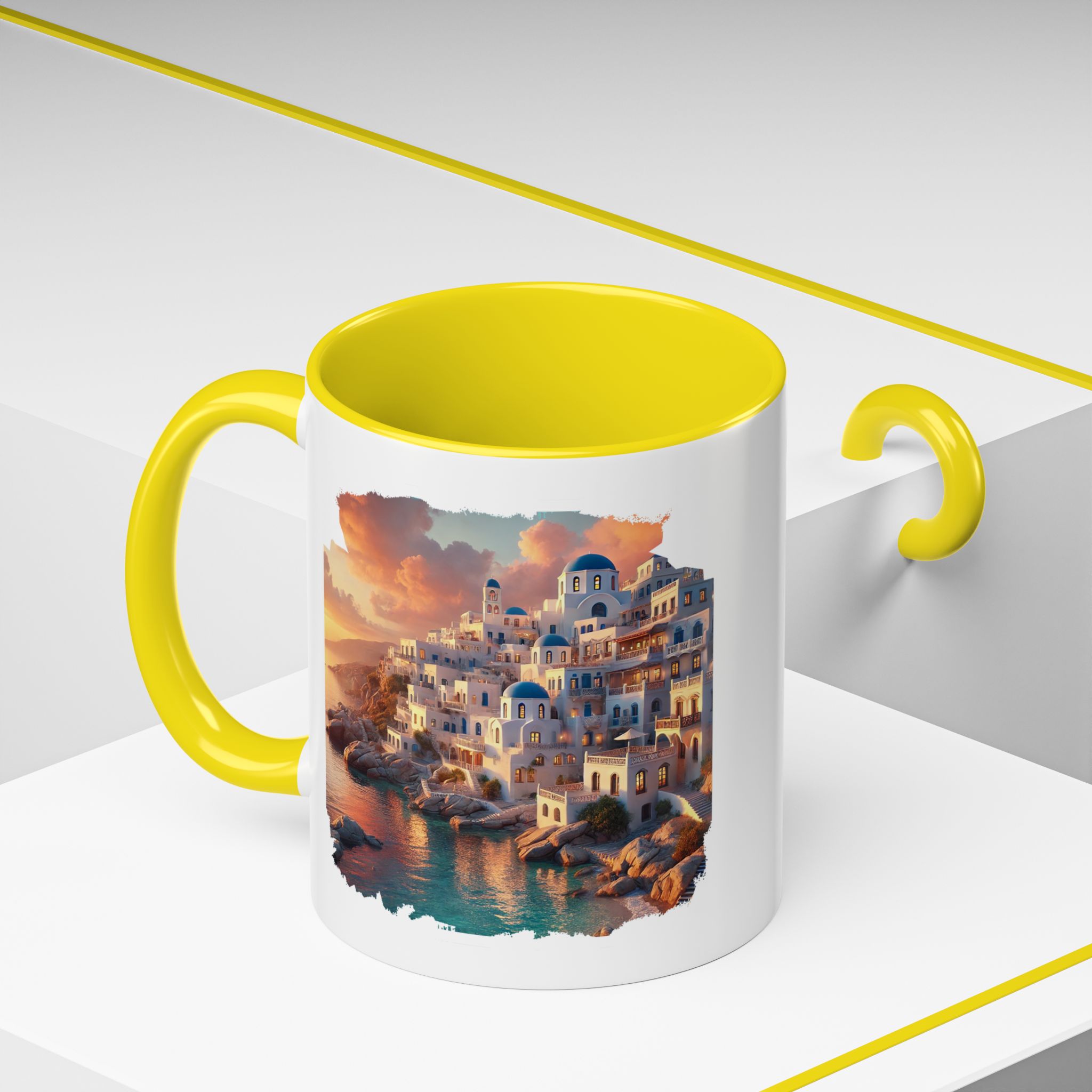 Office mug landscape Santorini caldera office mug nature print greece boho gift coffee cup tea accessory unique - Image 52