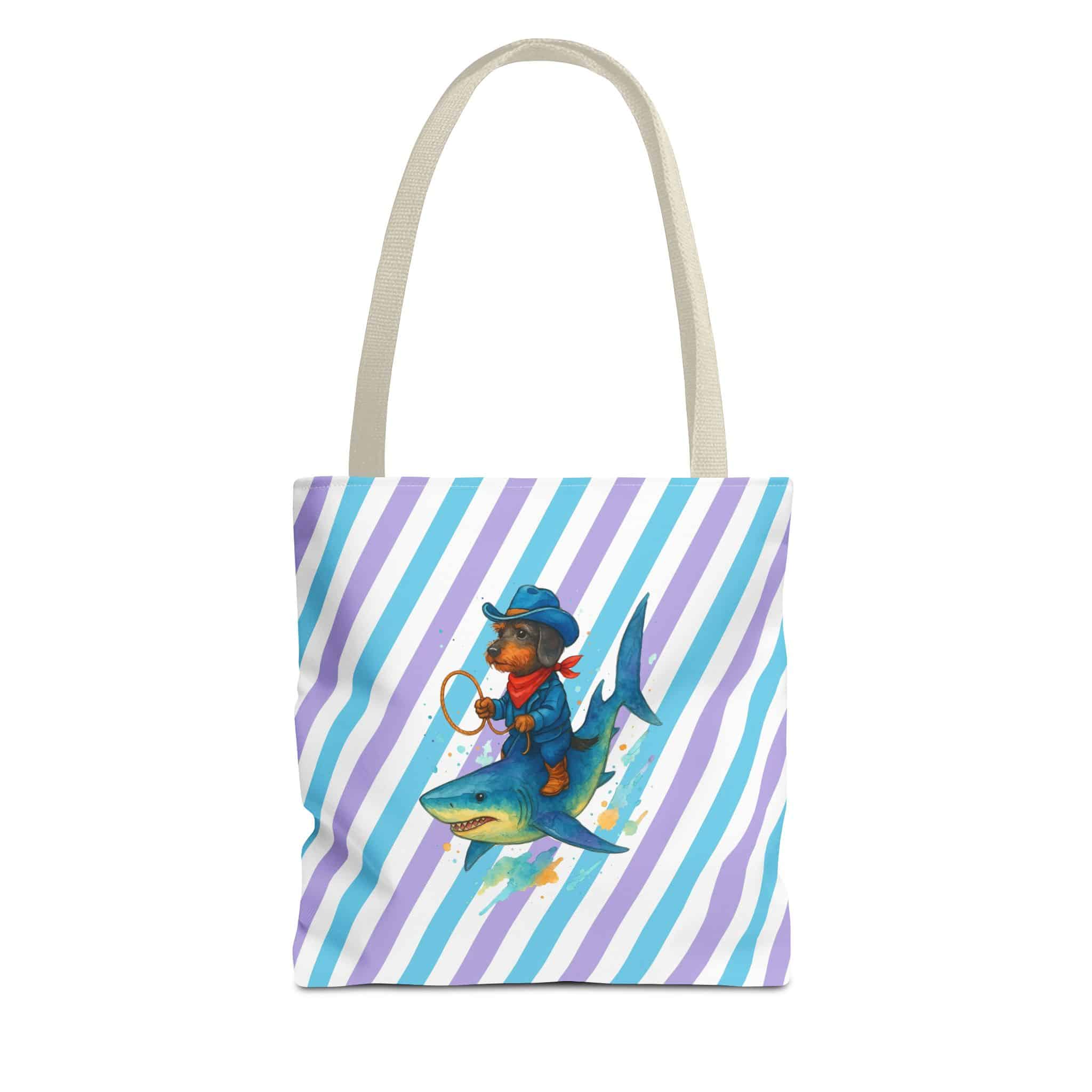 Cowboy purse – Shark Tote bag – Funny Dog tote bag cowboy print - Image 19