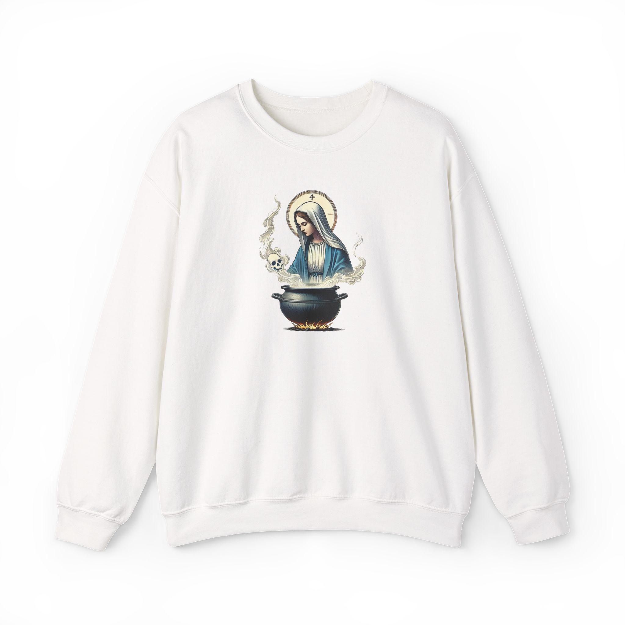 Virgin Mary sweatshirt – Ironic sweater – Funny catholic sweatshirt catholic print - Image 4