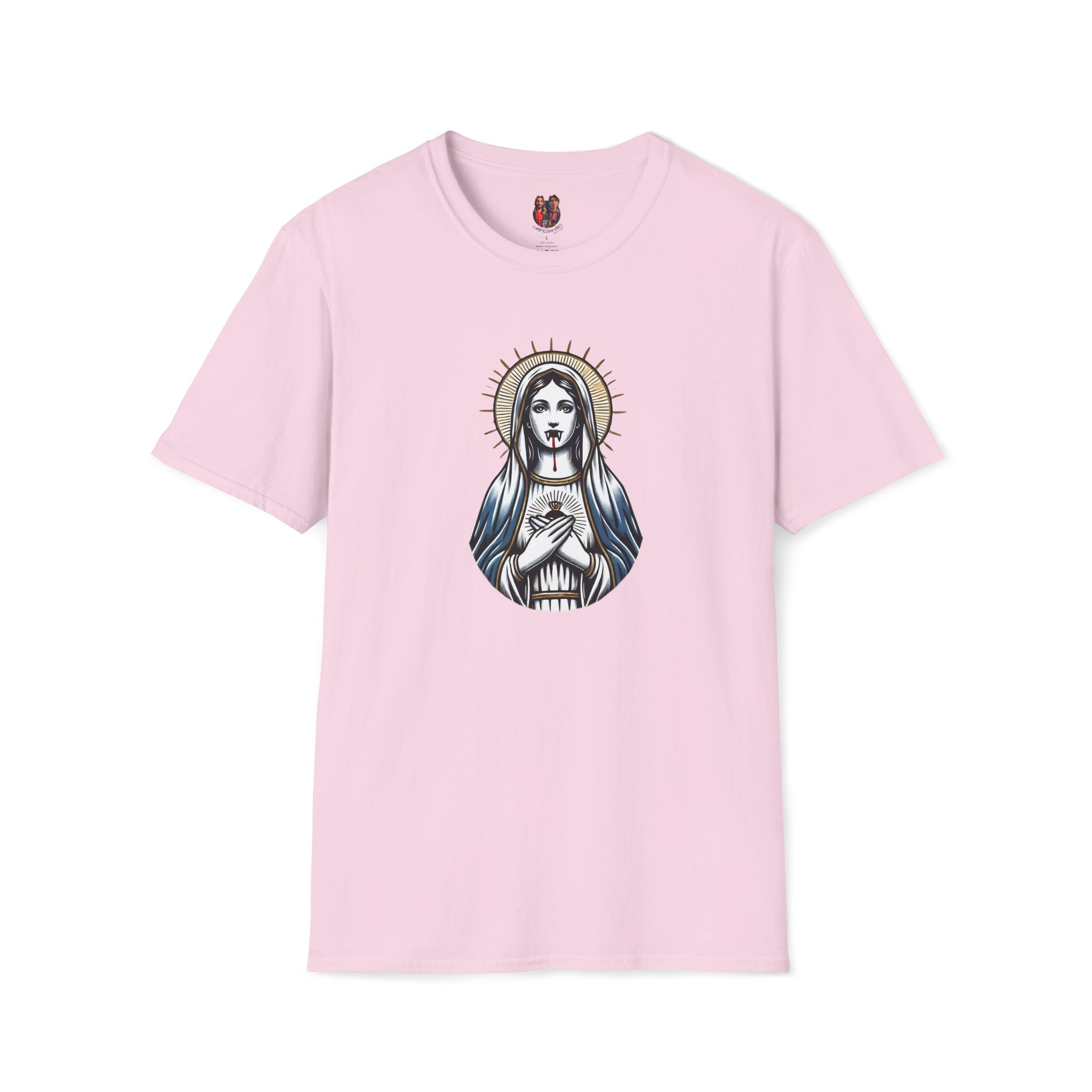 Ironic Tshirt vampire graphic tee virgin mary sarcastic clothing gift satirical print cool apparel comfy outfit comfort colors shirt - Image 30