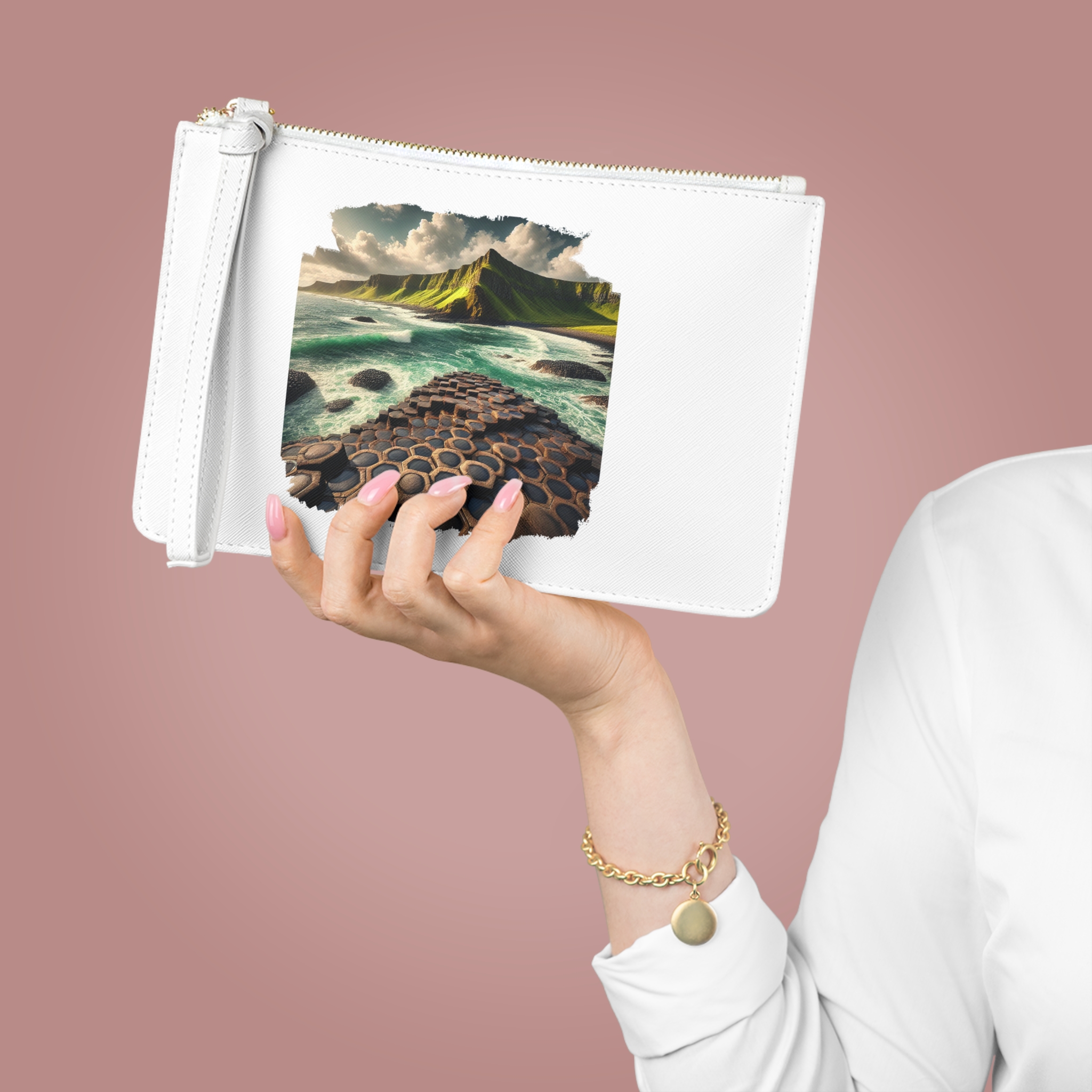 Landscape Bag ireland clutch bag nature vintage clothing gift for mom giant causeway bushmills vintage purse cool handbag