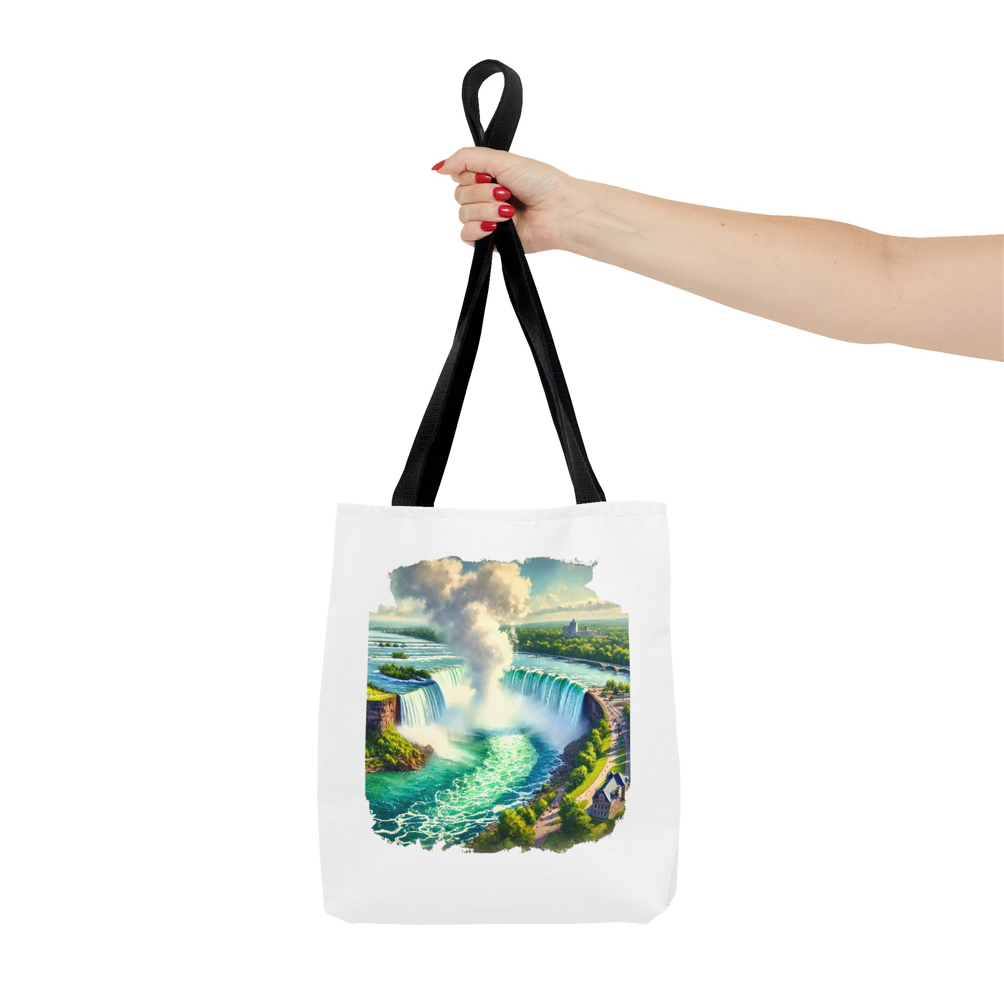 Canvas Tote bag Landscape niagara Bag vintage clothing gift nature purse unique Handbag – Image 2