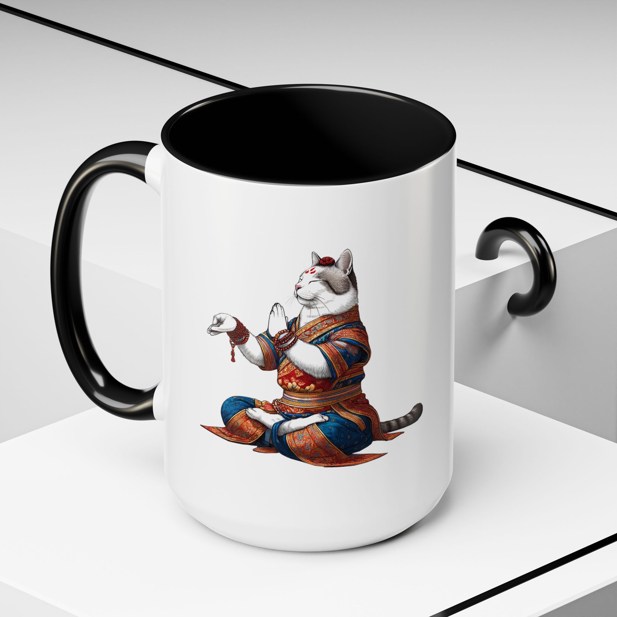 Office Mug cat lover yoga gift for mom Tea cup coffee Mug meditation accessory mindfulness pet design - Image 24