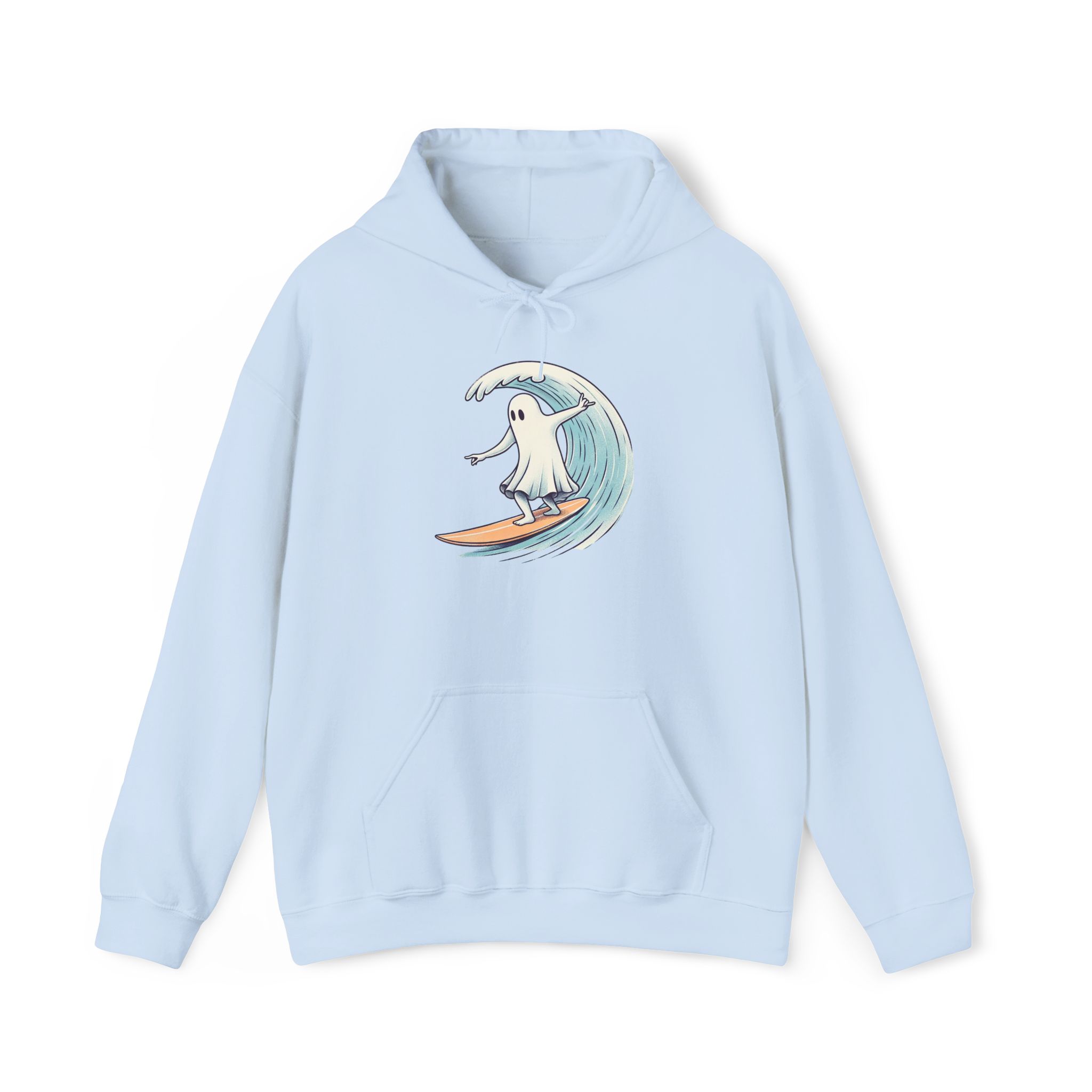 Surf Ghost Hoodie – Beach sweatshirt – Boho Ghost Hoodie surf print ghost - Image 18