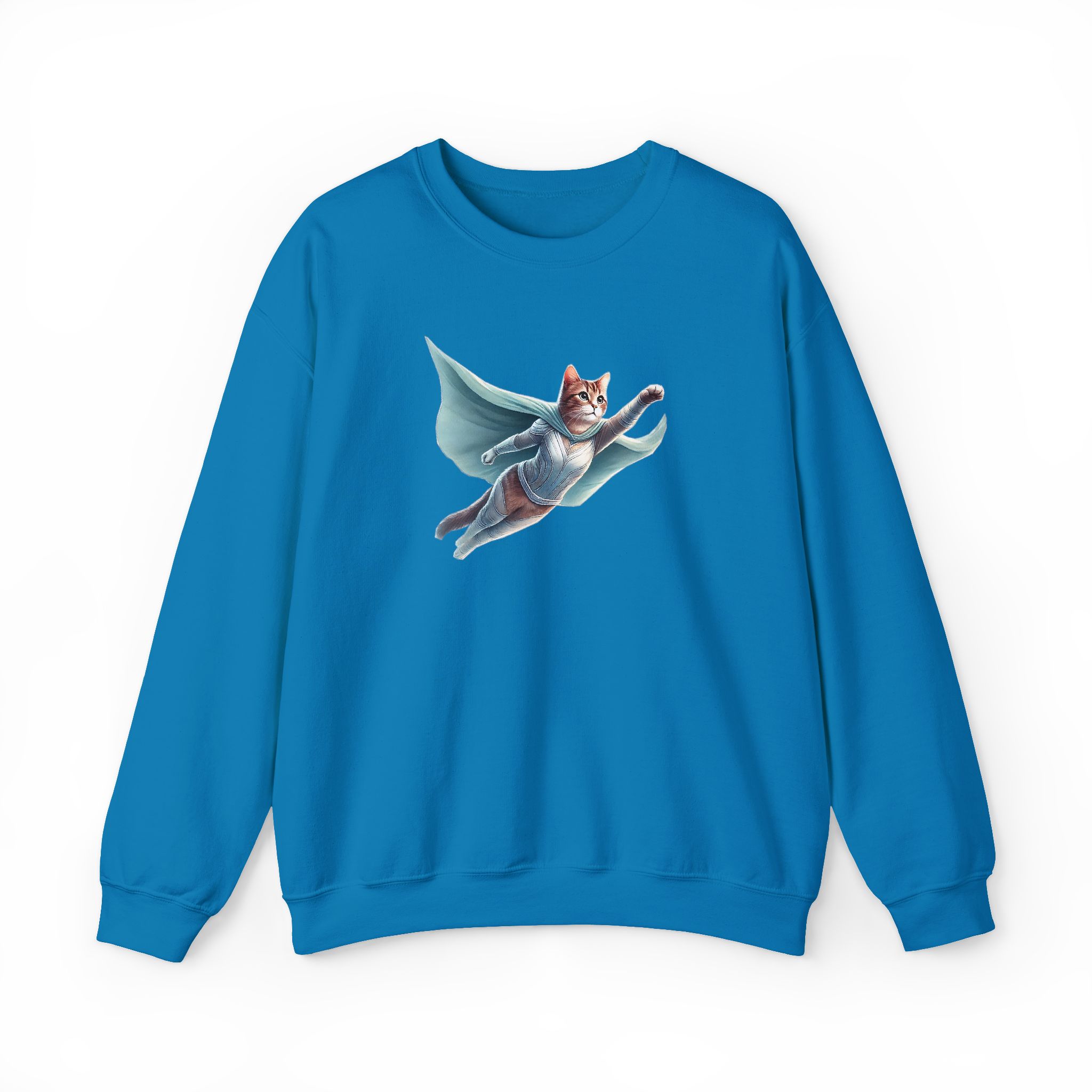 Superhero Cat sweatshirt – Cat Hero – Fantasy Cat sweatshirt hero print - Image 26