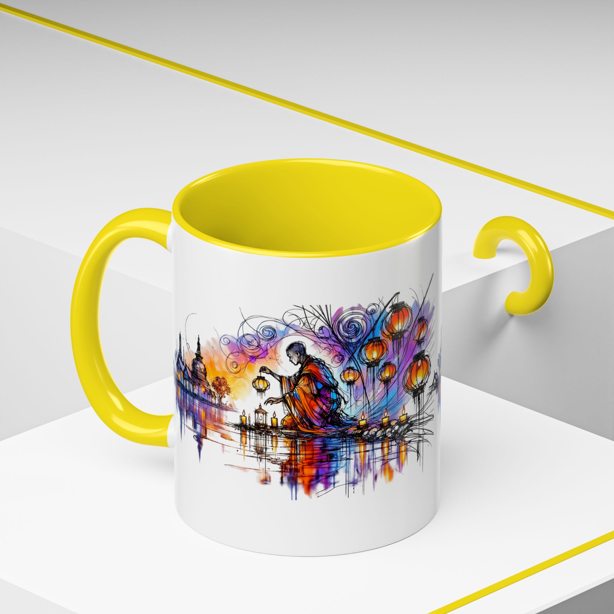 Office mug Buddha coffee Cup yoga tea Mug coffee meditation accessory mindfulnss cool gift for her – Image 52