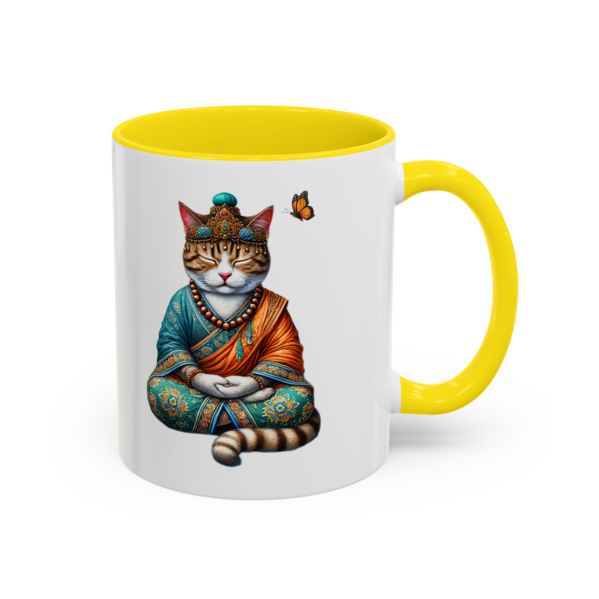 Coffee Mug meditation unique Mug cat lover tea cup yoga gift for her mindfulness accessory pet design – Image 49