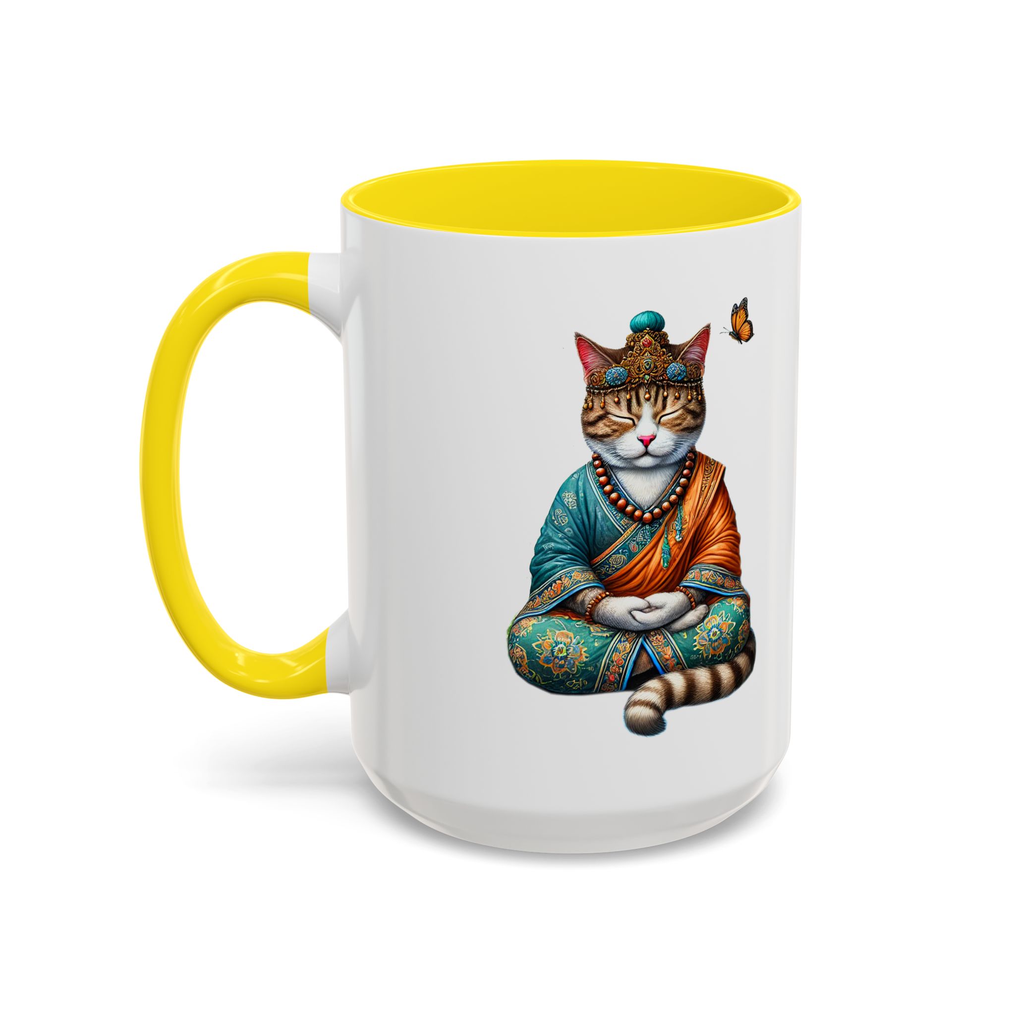 Coffee Mug meditation unique Mug cat lover tea cup yoga gift for her mindfulness accessory pet design – Image 62