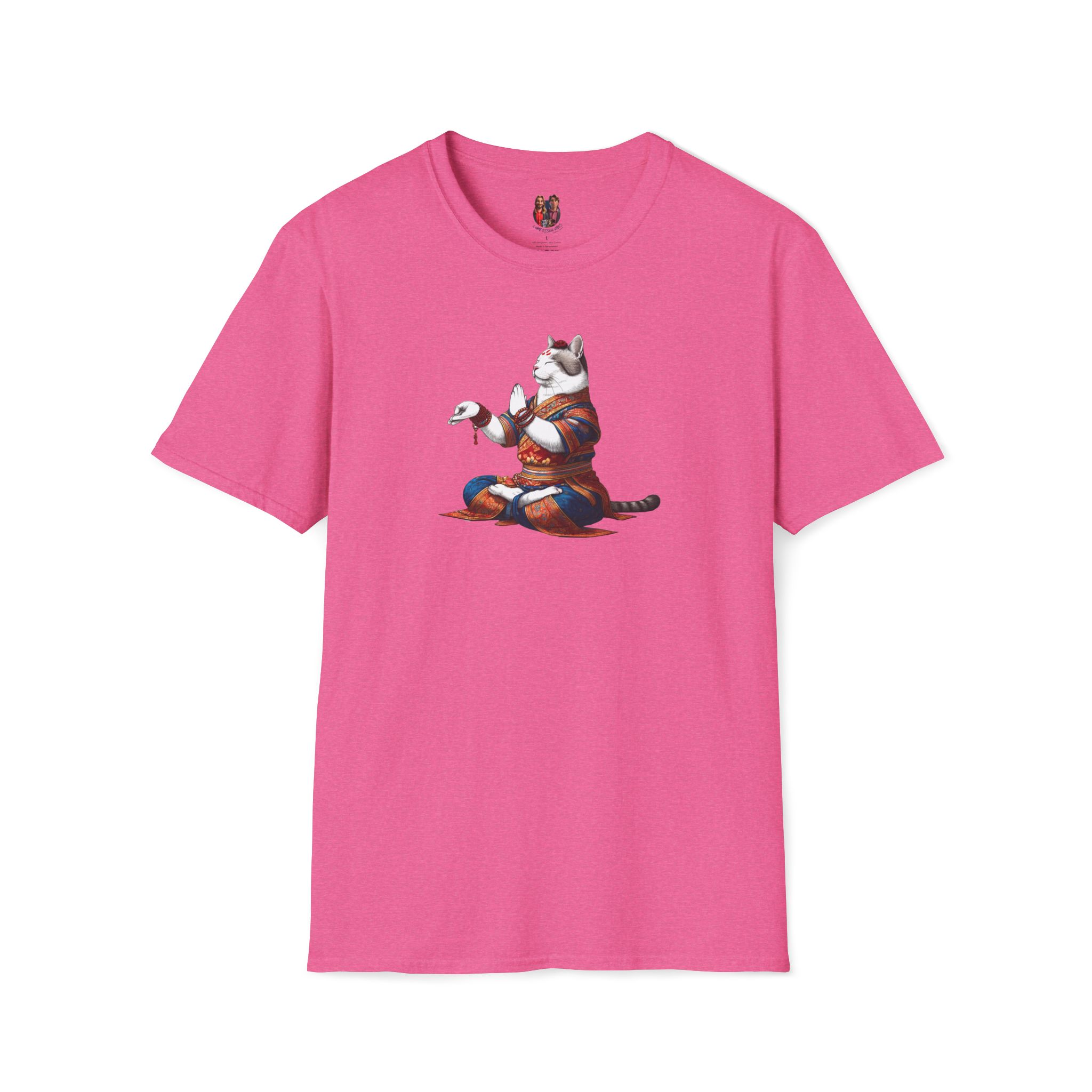 Funny tshirt Cat graphic Tee yoga cat vintage clothing meditation buddha mindfulness outfit - Image 32
