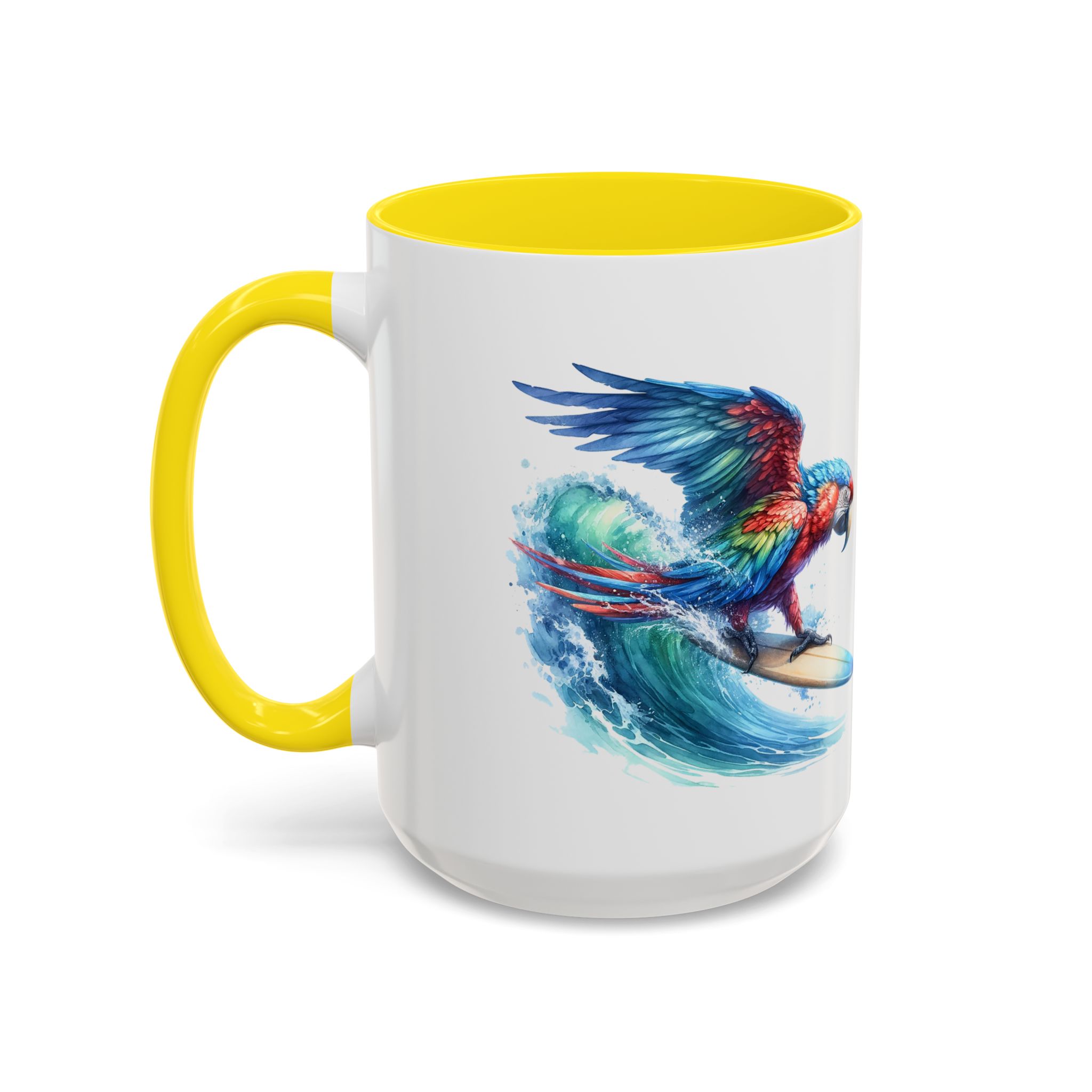 Coffee mug surf gift for her Parrot surf lover tea cup boho Mug office unique accessory nature design – Image 32