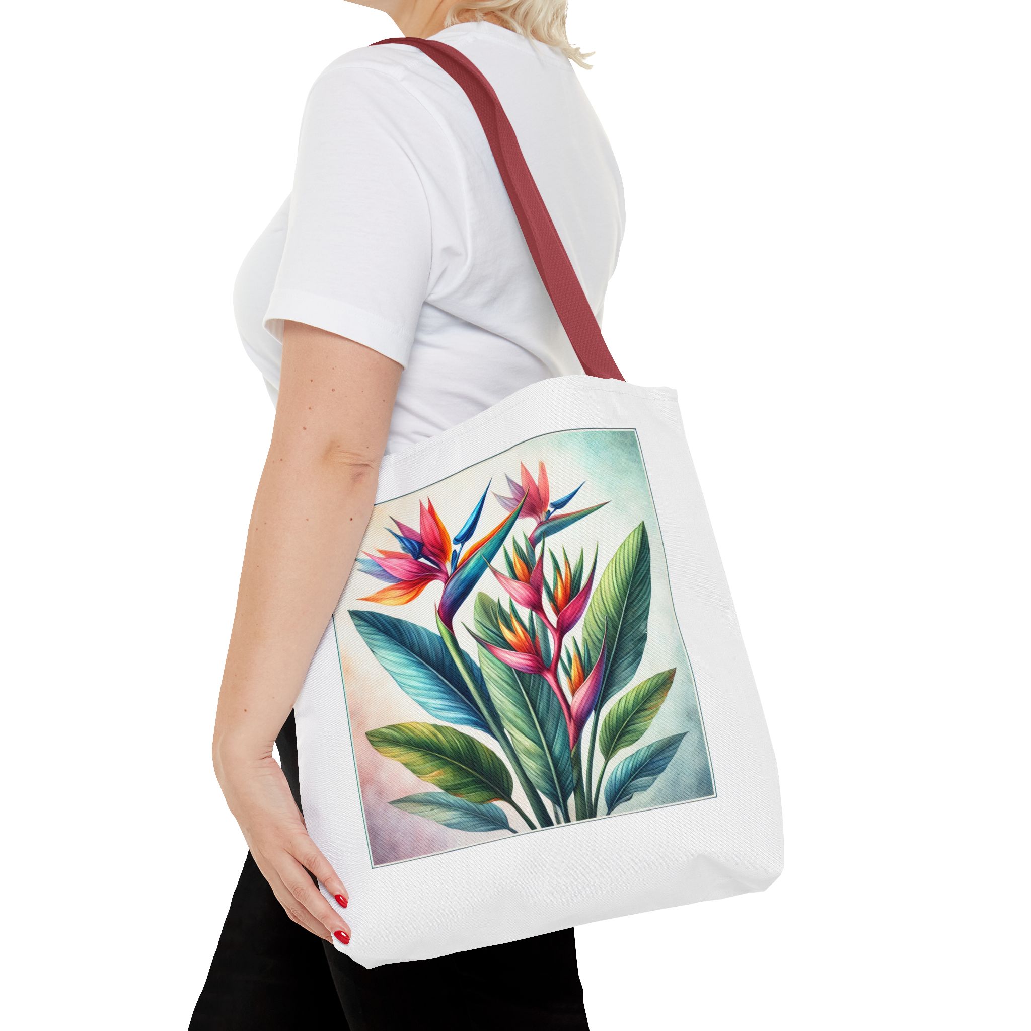 Wildflower canvas tote bag retro cute tote bag nature shoulder bag tropical plants floral purse botanical design - Imagen 10