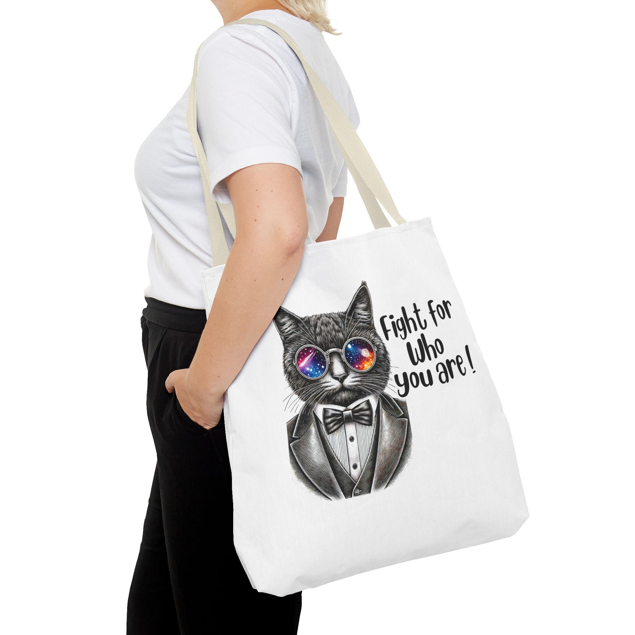 Motivation Tote bag – Cat tote bag – Boho Cat purse motivation print - Image 24