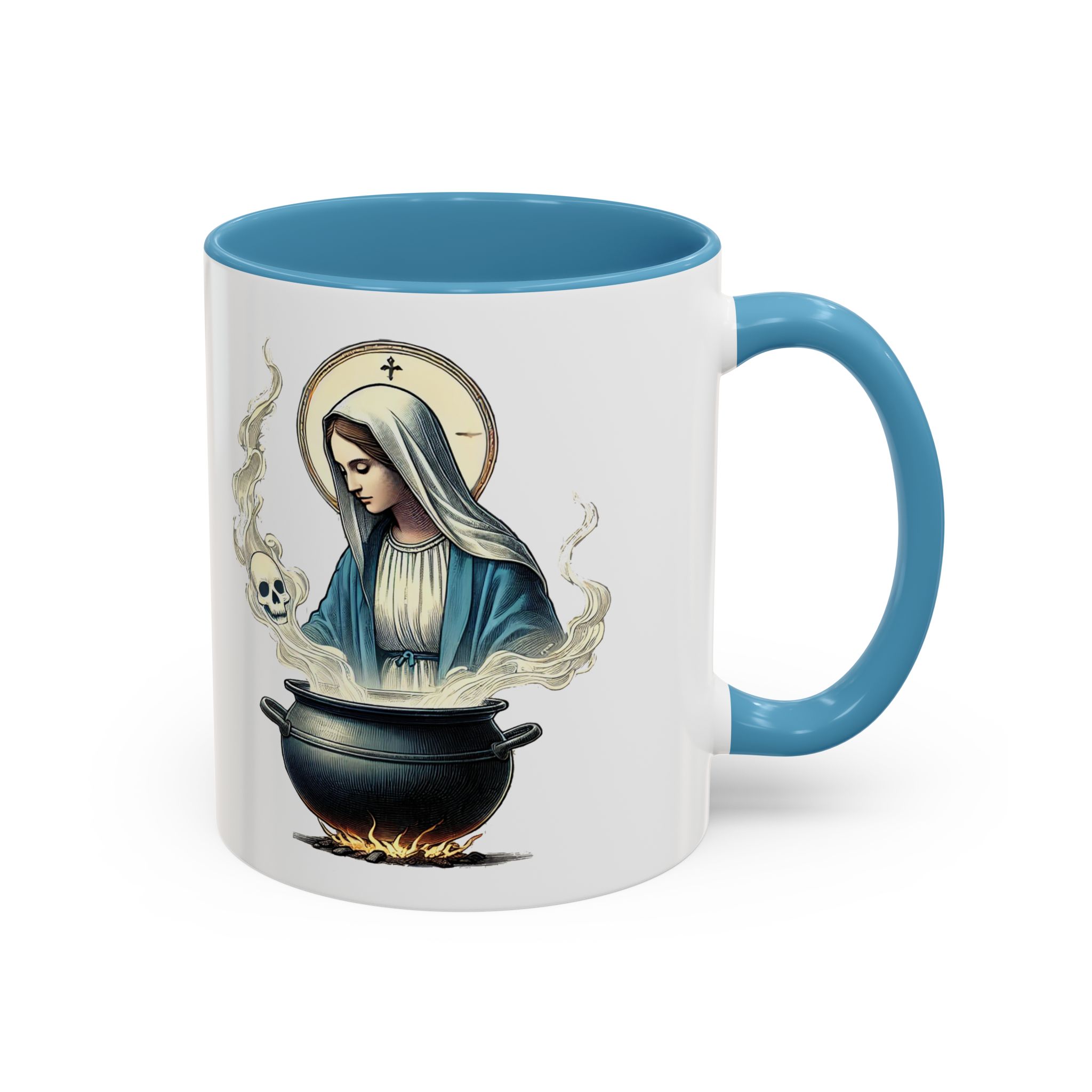Coffee Mug funny virgin mary design sarcastic mug boho gift for her unique cup tea accessory cool design religious joke - Image 2