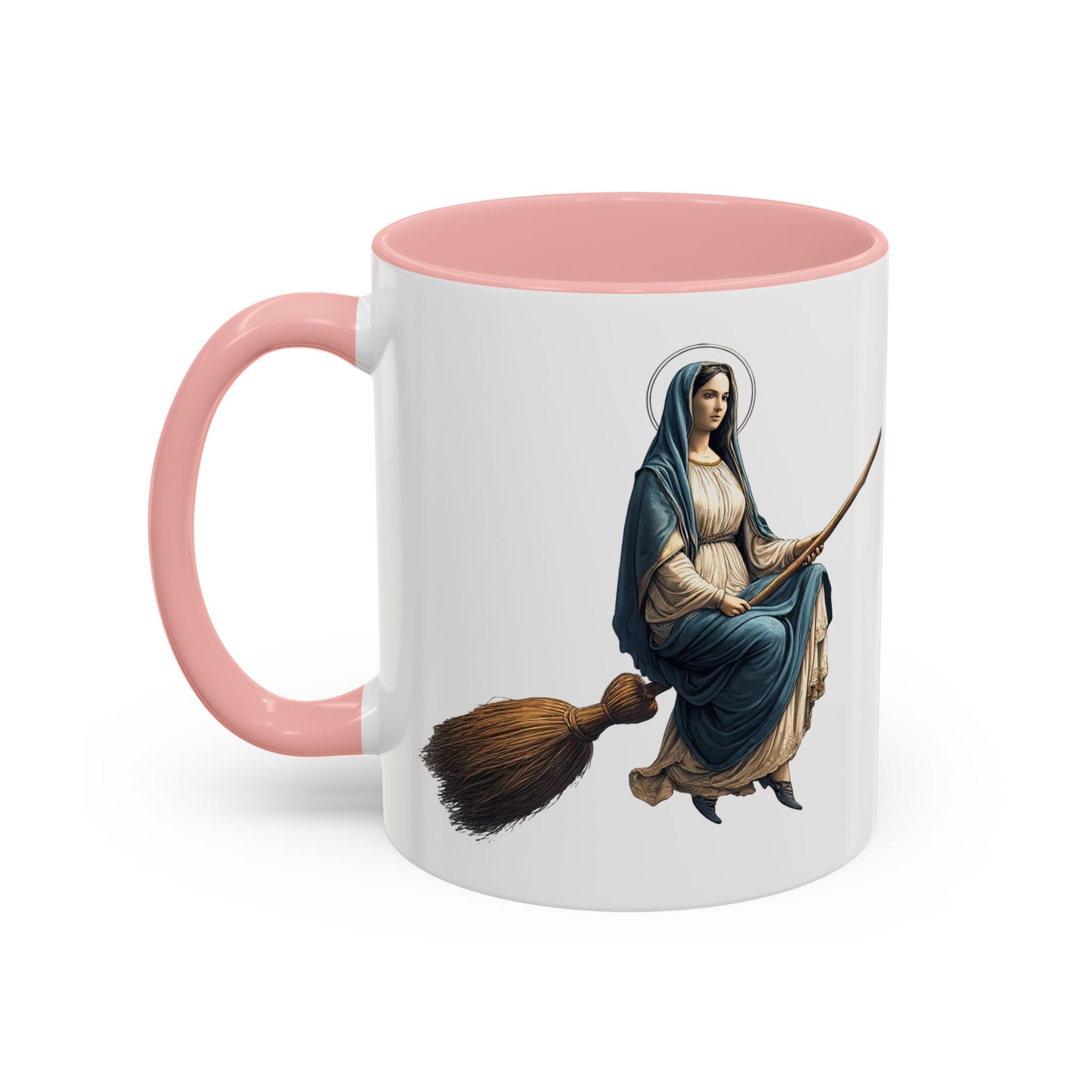 Funny Mug coffee lover gift for her Virgin Mary witch broom Sarcastic mug office accessory tea cup religious design unique - Image 14