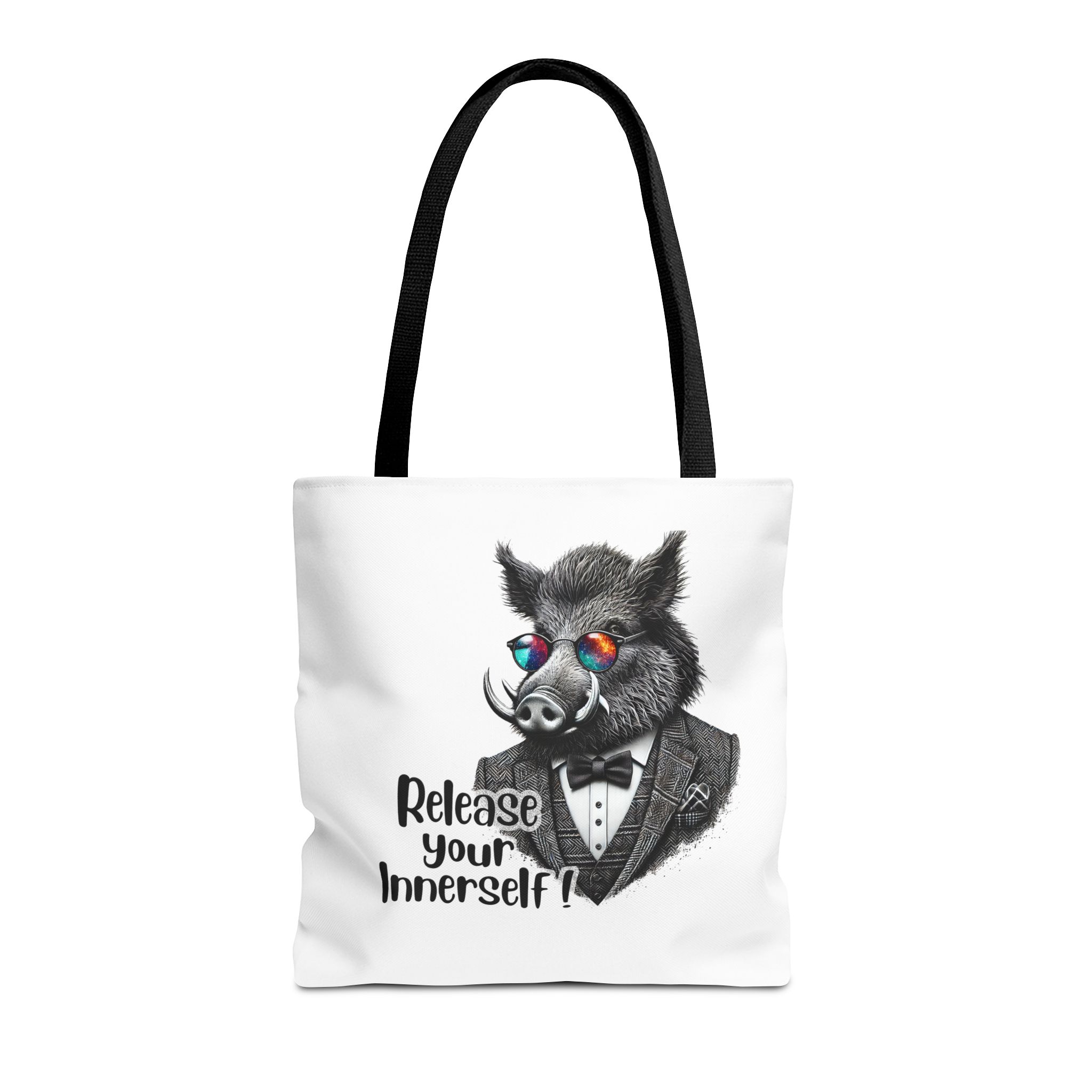 Canvas tote bag Motivational shoulder bag boar cute tote bag funny shoulder bag self confidence cool vintage bag – Image 3