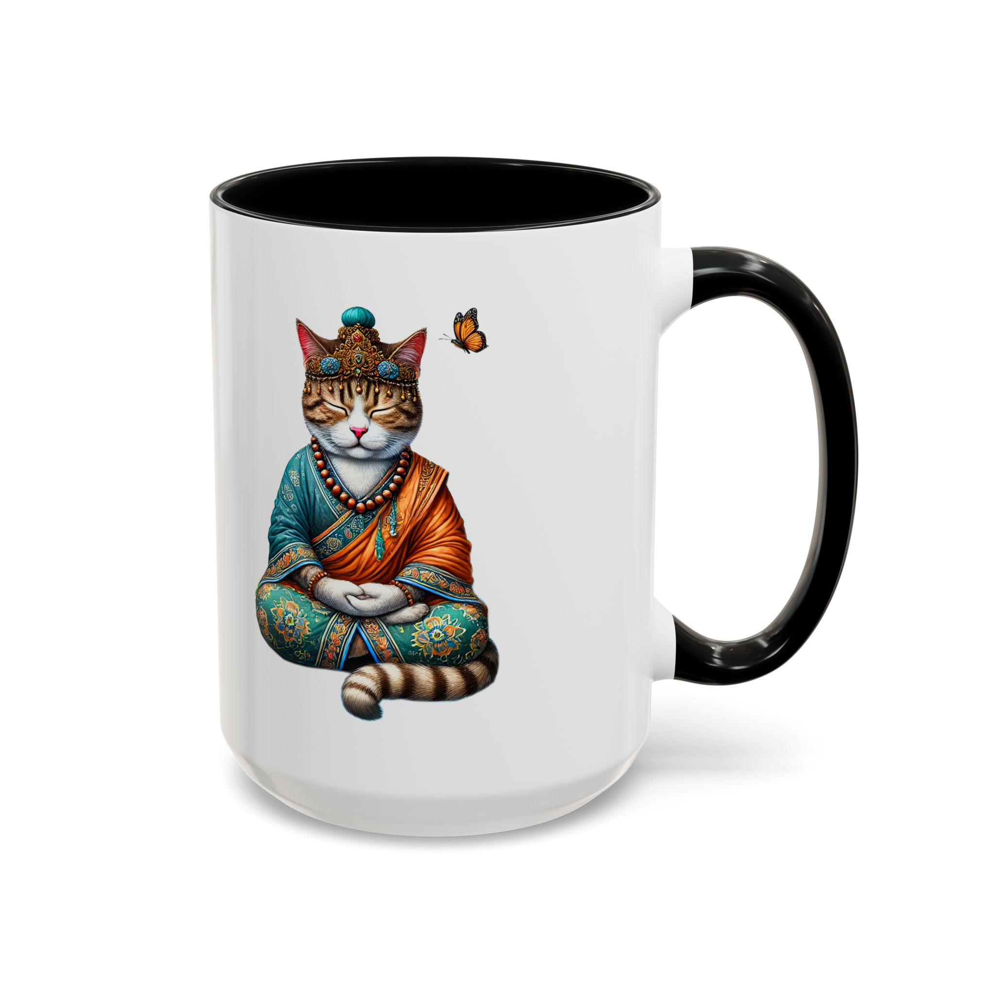 Coffee Mug meditation unique Mug cat lover tea cup yoga gift for her mindfulness accessory pet design – Image 21