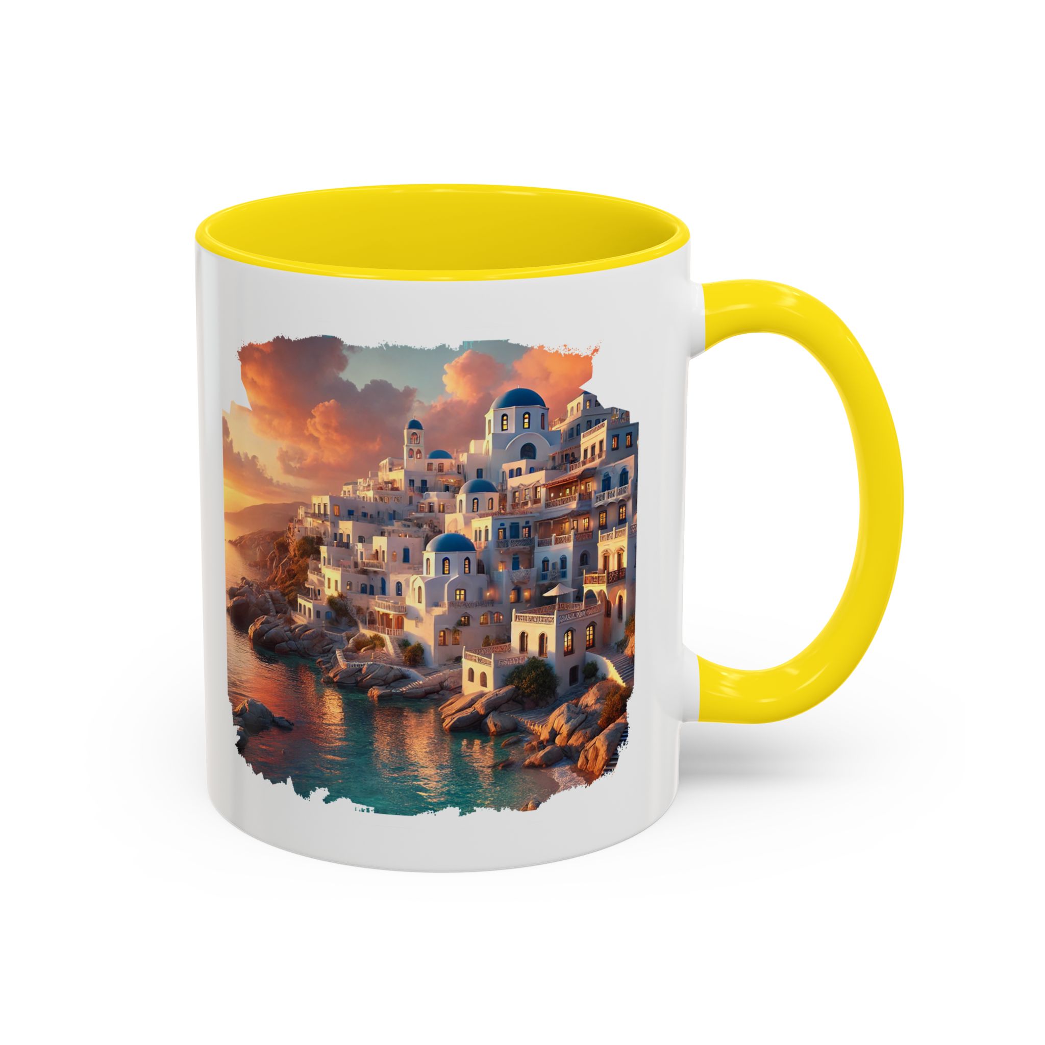 Office mug landscape Santorini caldera office mug nature print greece boho gift coffee cup tea accessory unique - Image 49