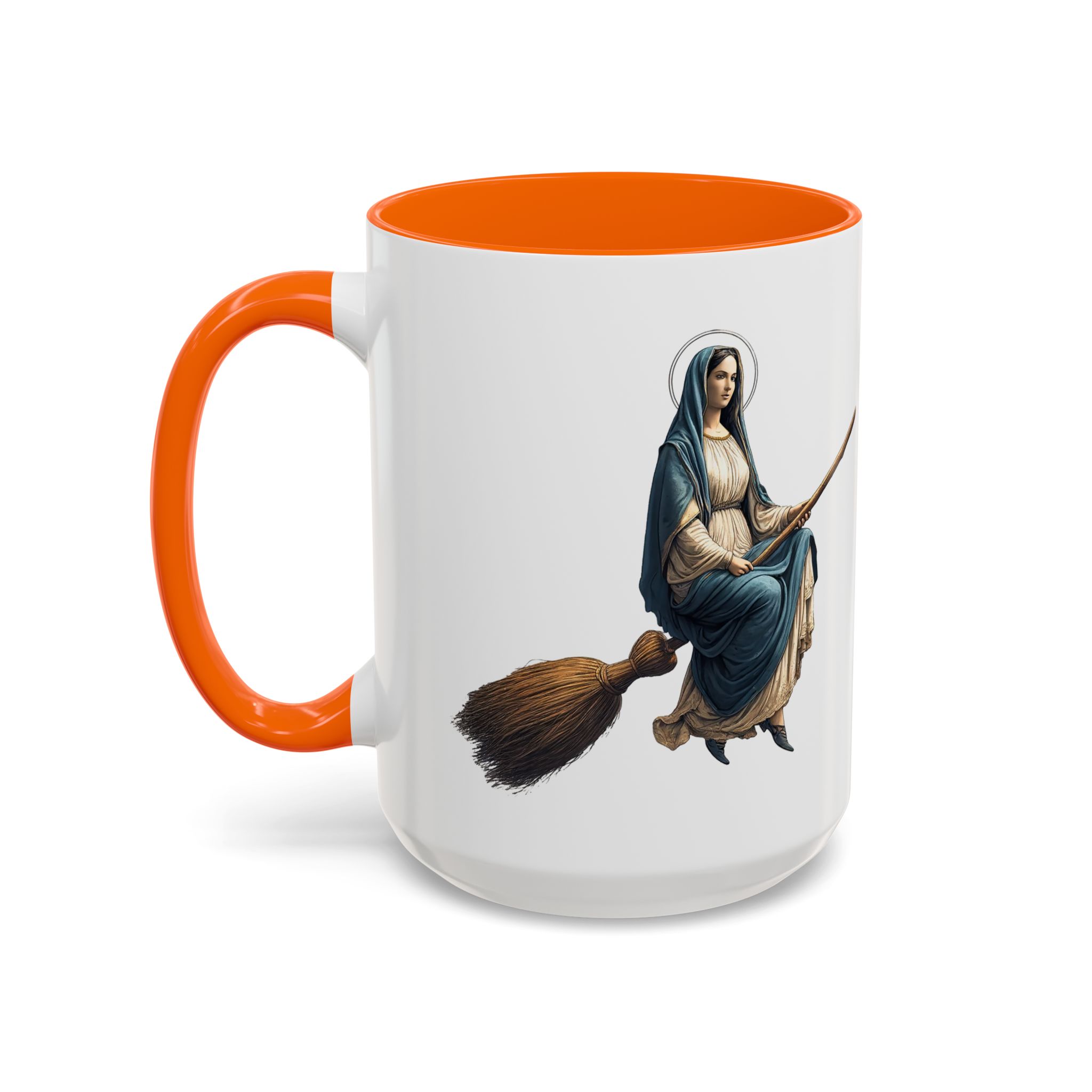 Funny Mug coffee lover gift for her Virgin Mary witch broom Sarcastic mug office accessory tea cup religious design unique - Image 54