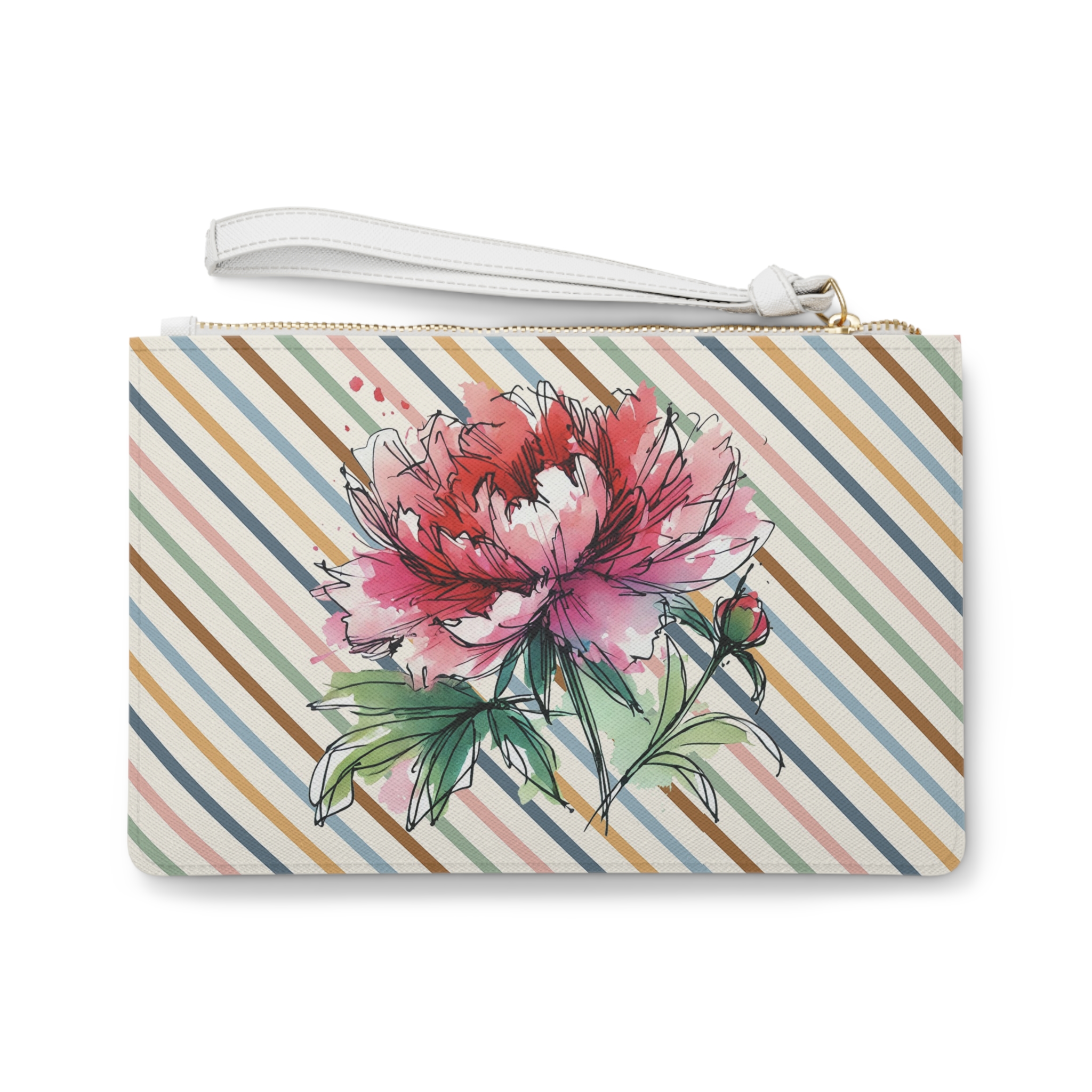 Wildflower Clutch bag retro evening bag nature purse tropical plants floral purse botanical design - Imagen 2