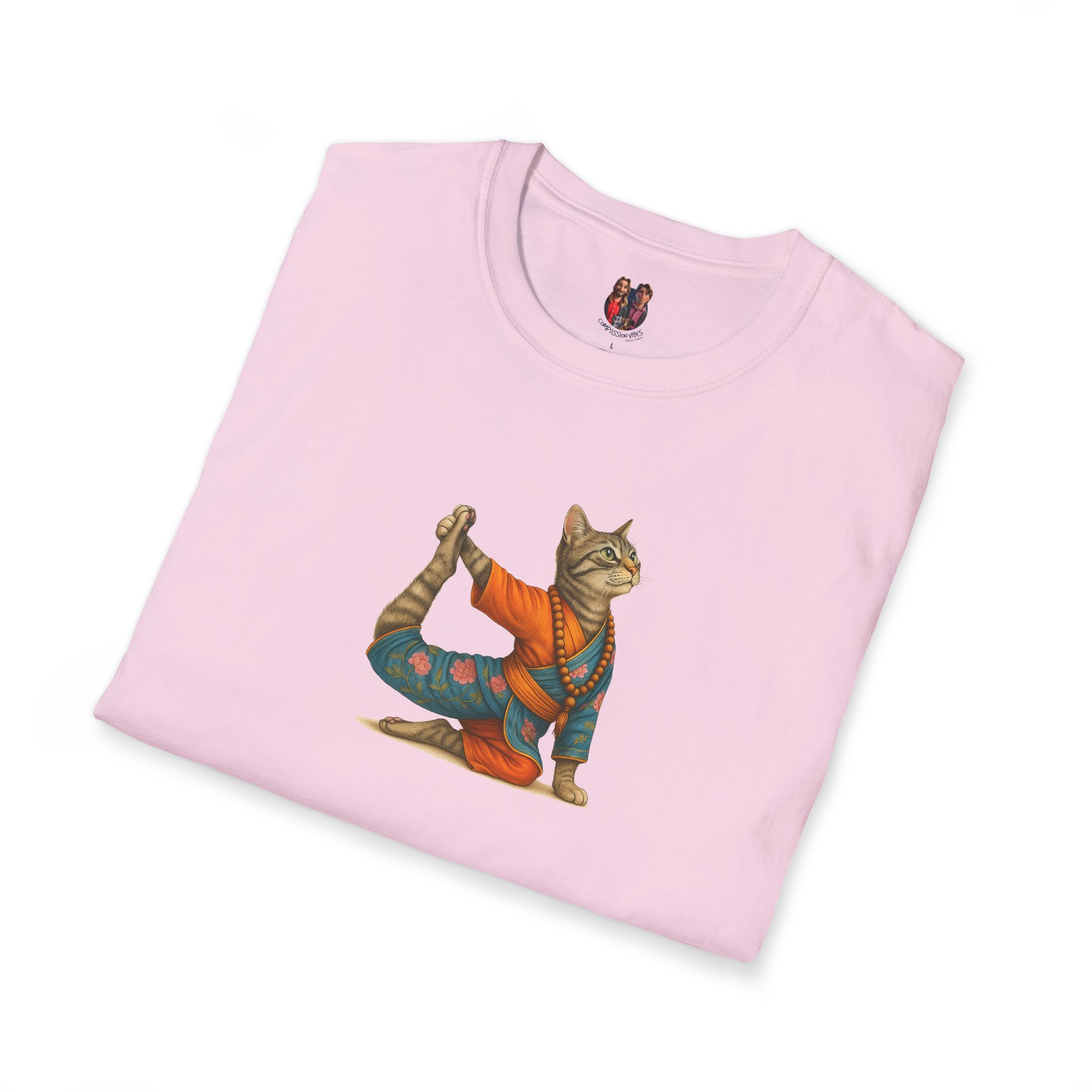 Cat Graphic tee yoga top Kitten meditation vintage tshirt mindfulness clothing funny tshirt - Image 29