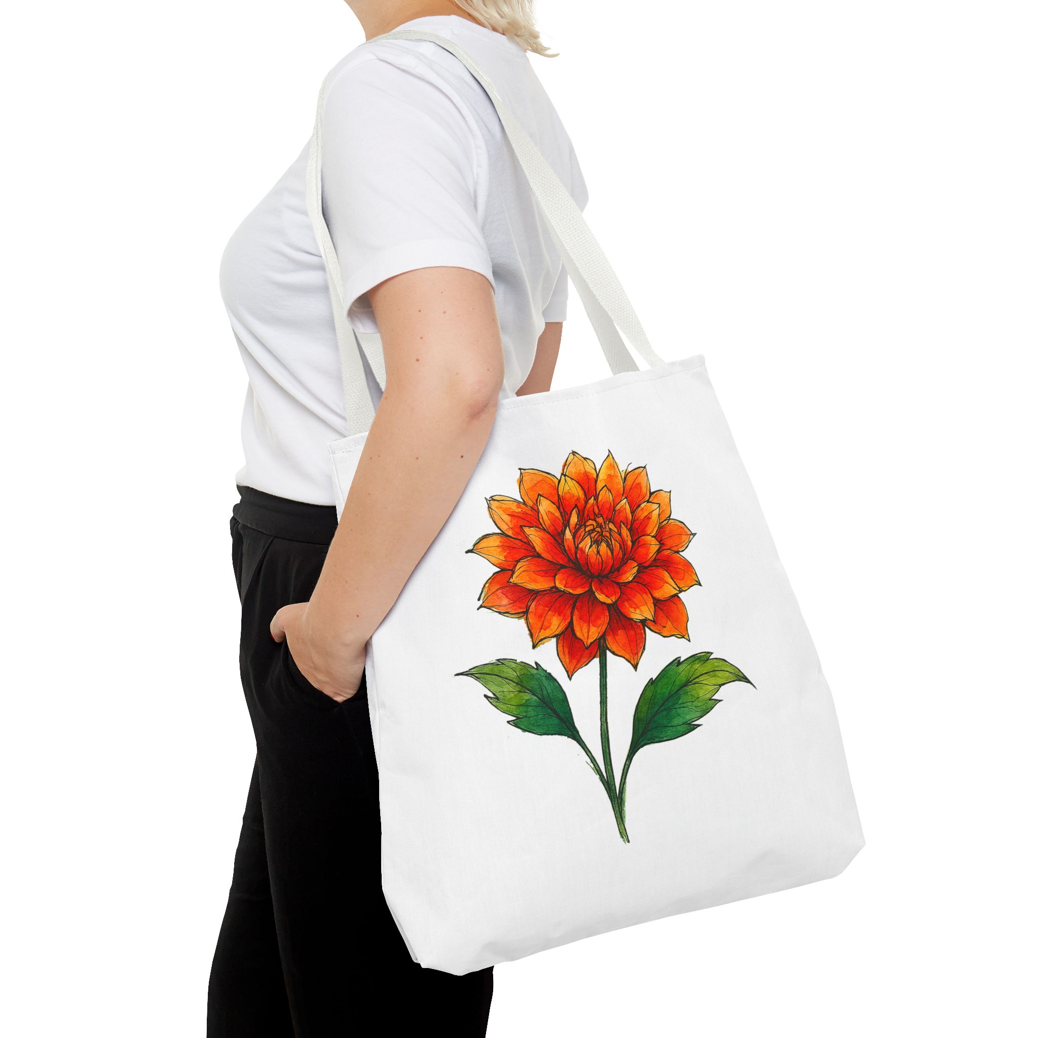Wildflower canvas tote bag vintage cute tote bag nature shoulder bag Floral cute tote bag nature print shoulder bag flower lover – Image 18