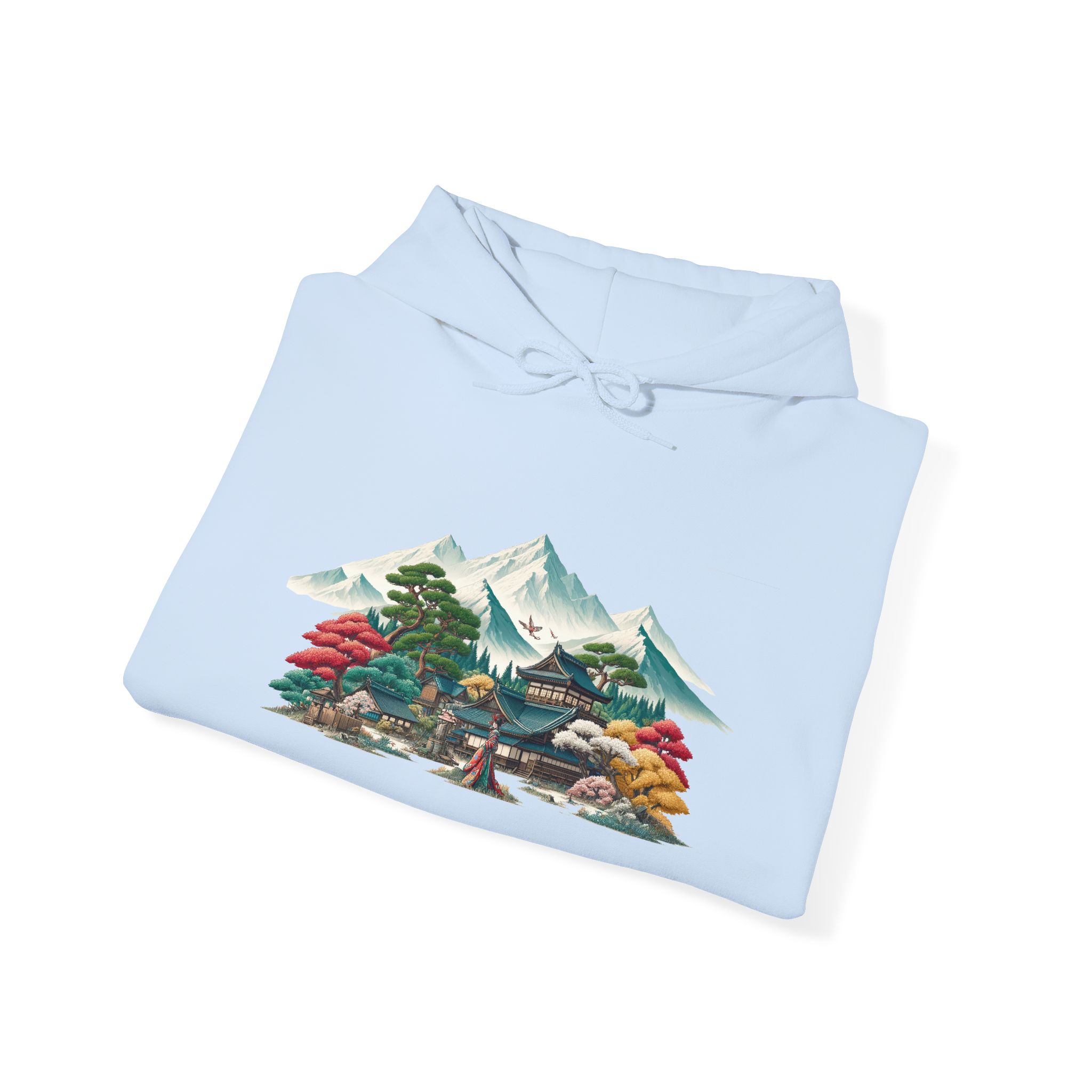 Japanese Hoodie – asian sweatshirt – Boho Japan Hoodie art print - Image 17