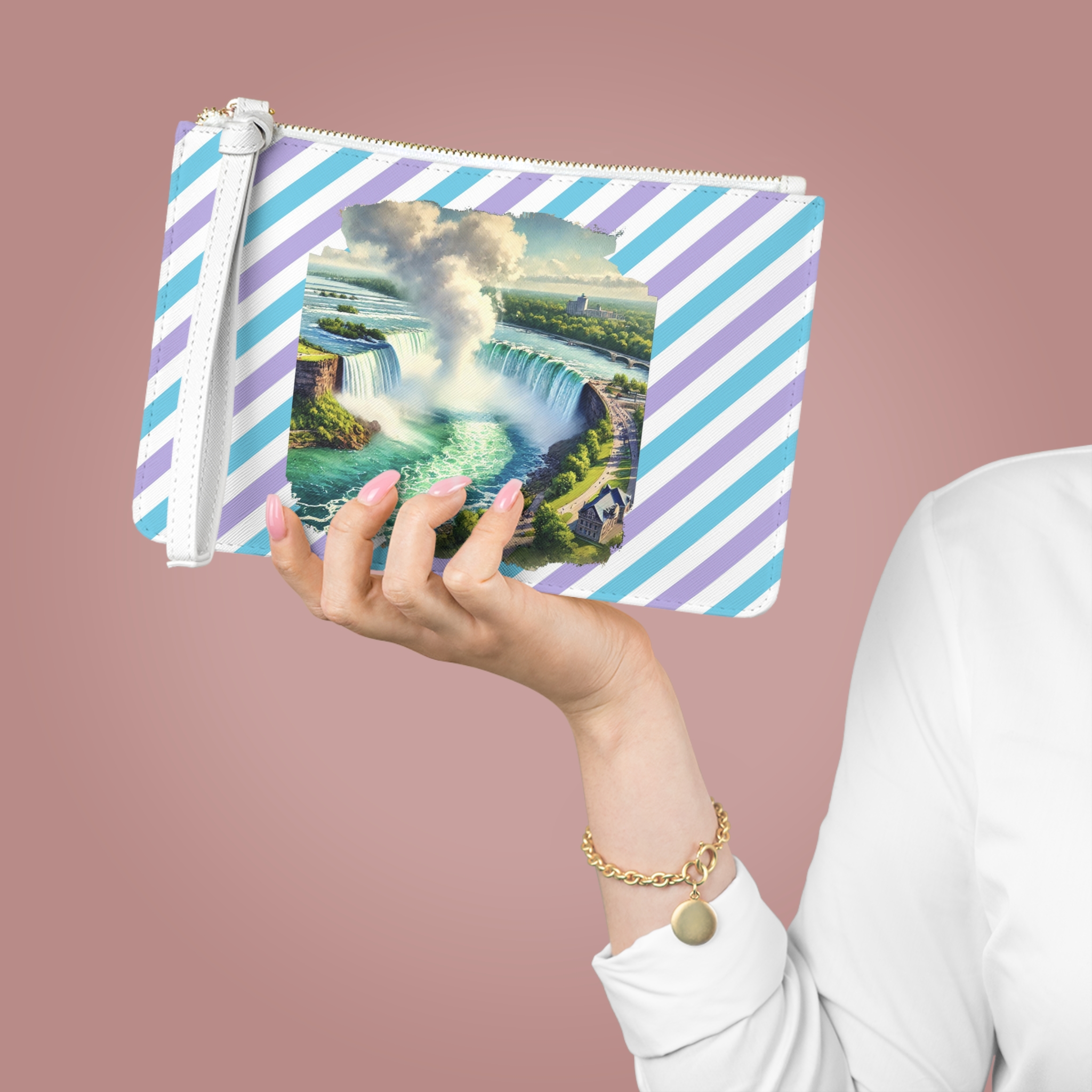 Clutch bag Landscape niagara Bag vintage clothing gift nature purse unique Handbag