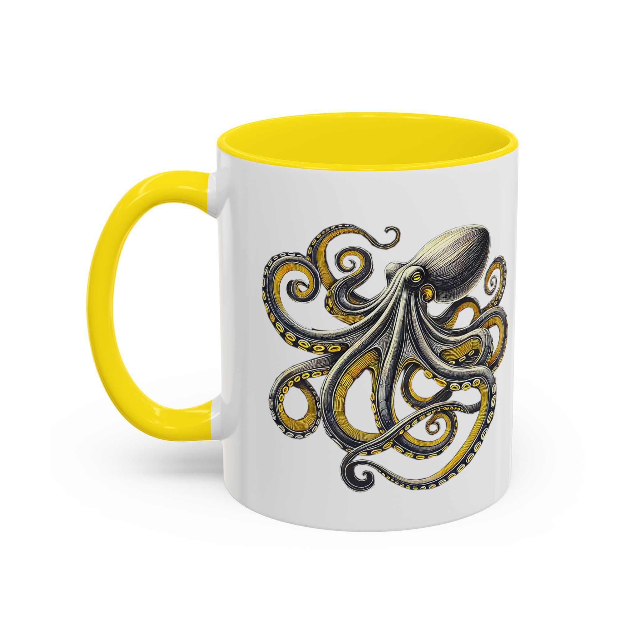 Coffee mug octopus calligraphy gift for her tea cup japan lover unique mug office accessory boho design – Image 50