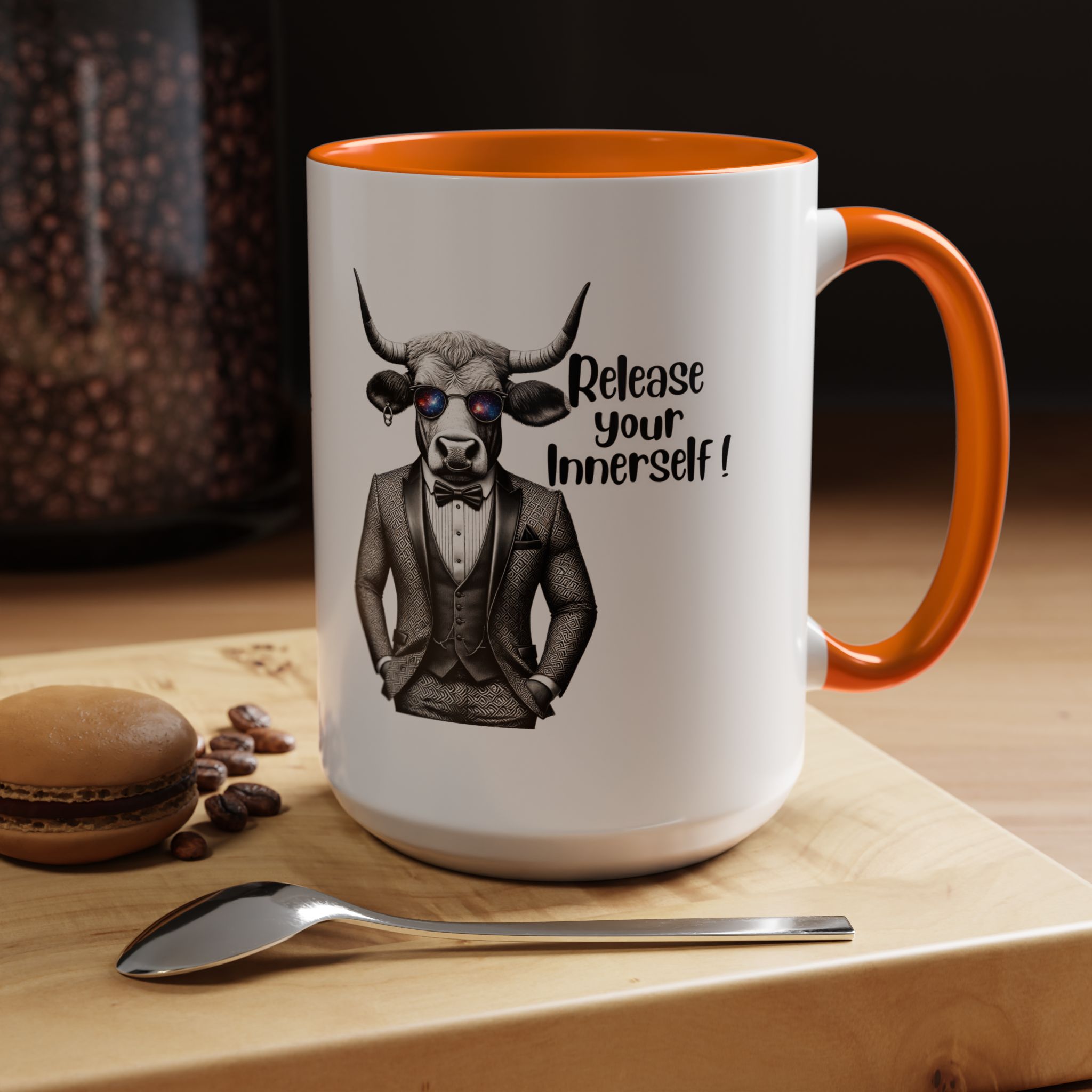 Coffee mug funny motivational gift for her cute cup tea lover cool boho mug office accessory self confidence design bull – Image 55