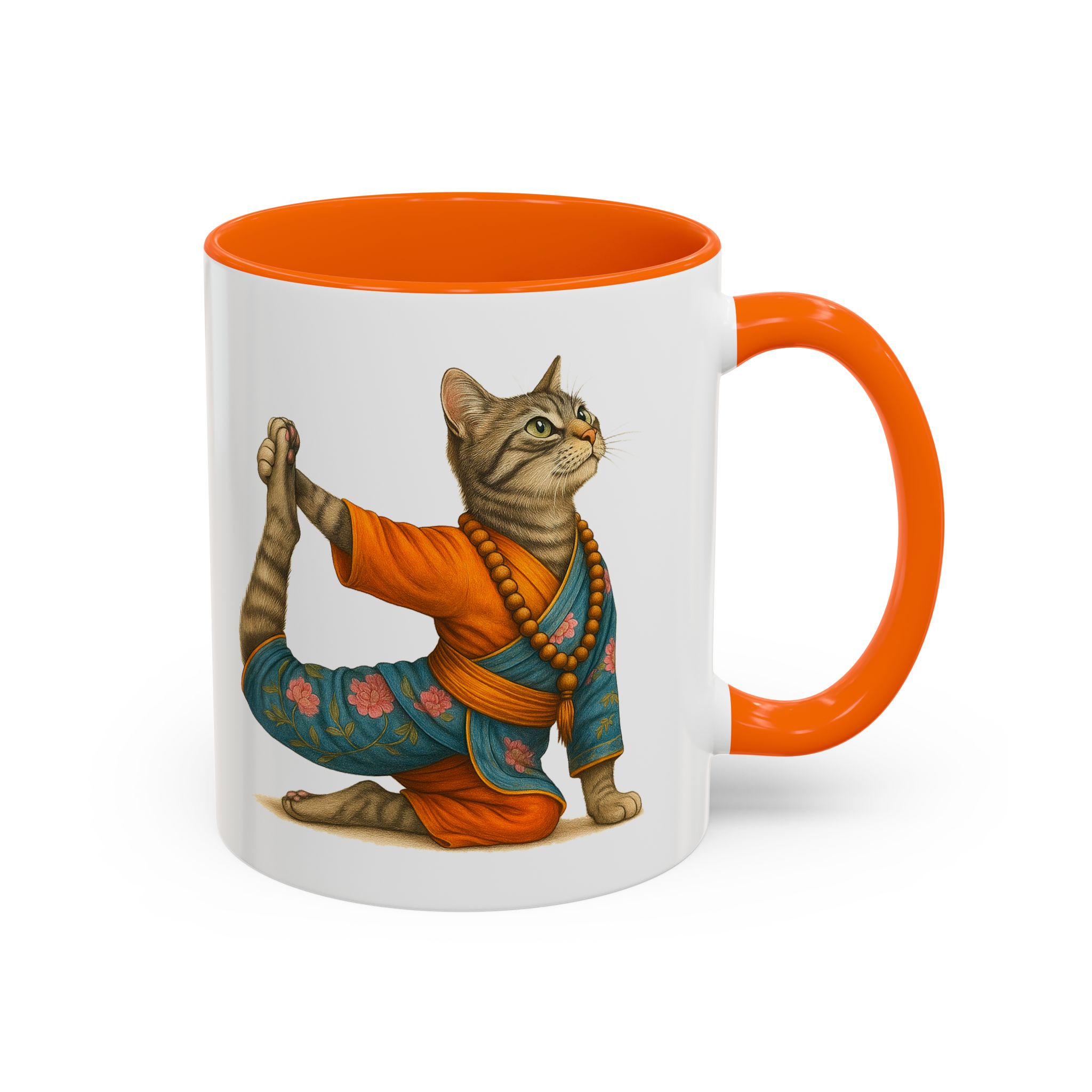 Tea mug Cat lover coffee cup cool gift for her office Mug yoga accessory kitten meditation pet mindfulness print - Image 41