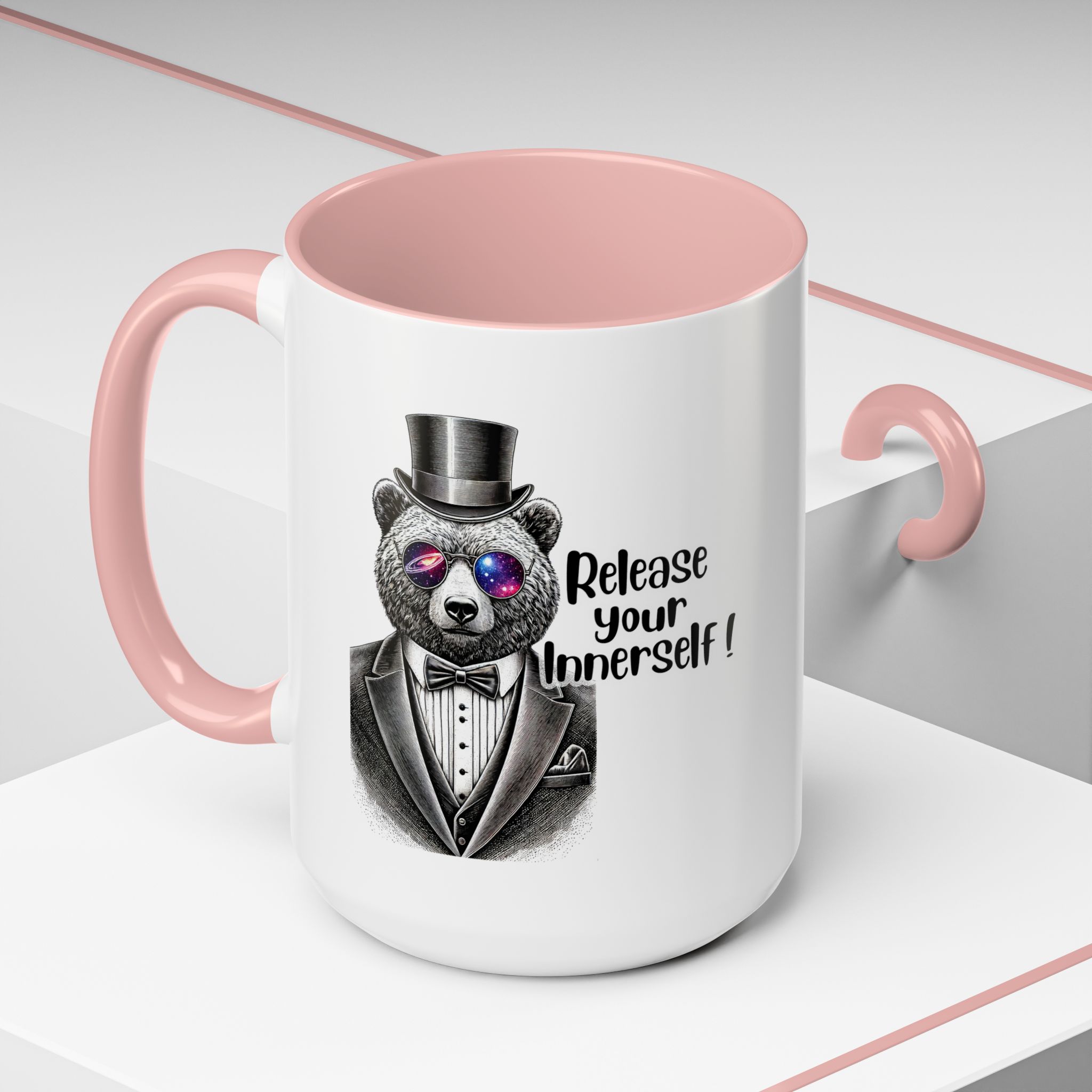 Funny mug boho motivational gift for her cute cup tea lover cool funny mug office accessory self confidence design bear - Image 28