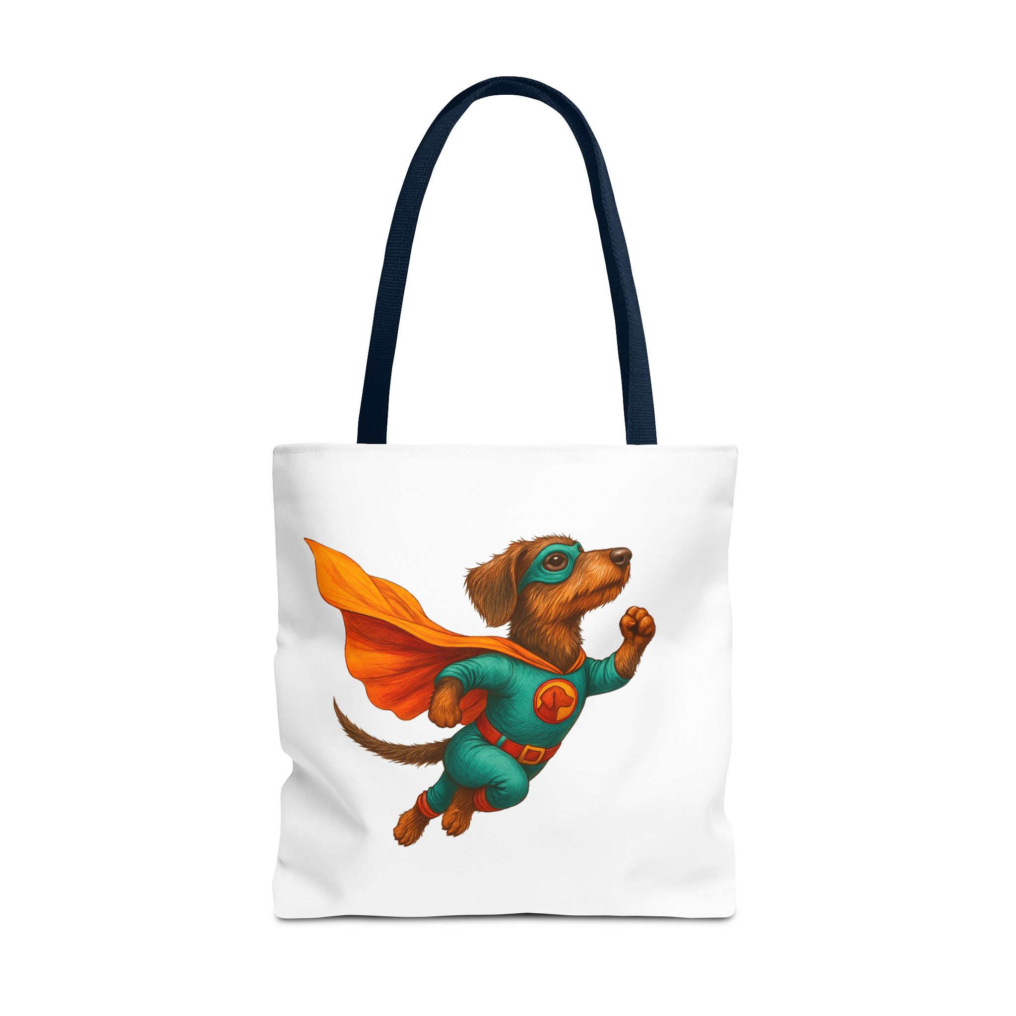 Fun Dachshund canva tote bag superhero Dog cute tote bag pet lover shoulder bag ethical cotton – Image 29