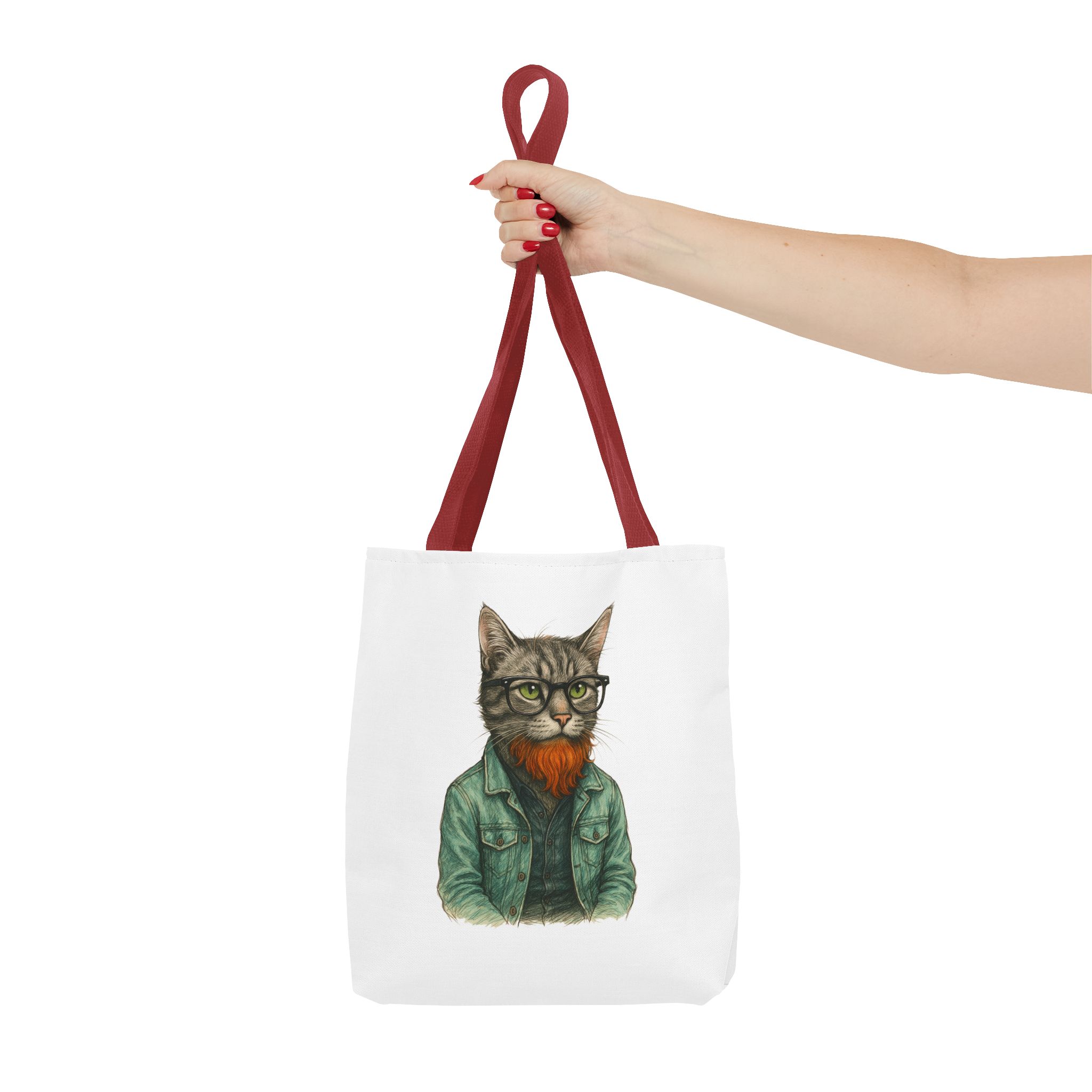 Hipster Cat tote bag – Kitty Tote bag – Boho Cat purse hipster print - Image 8