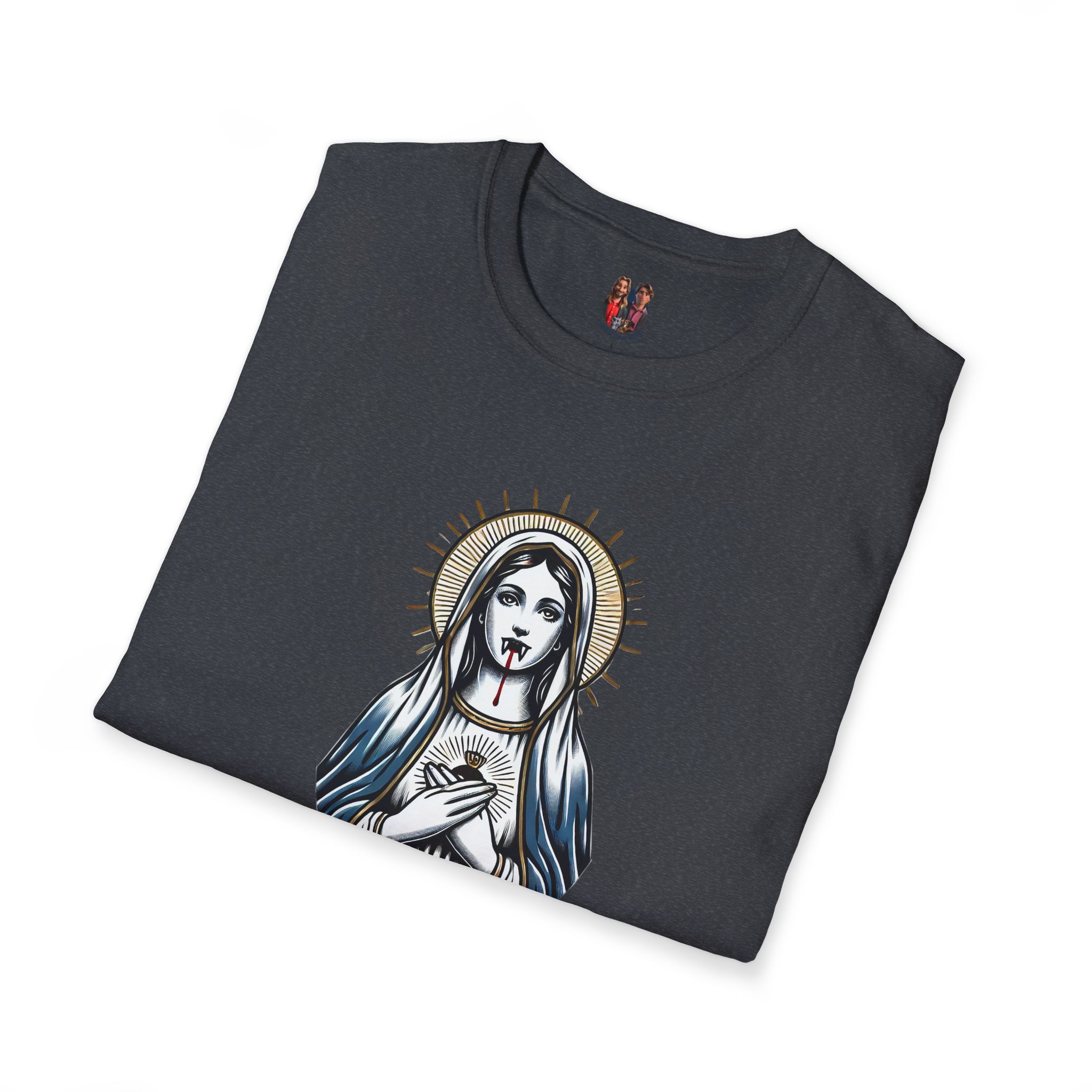 Ironic Tshirt vampire graphic tee virgin mary sarcastic clothing gift satirical print cool apparel comfy outfit comfort colors shirt - Image 27