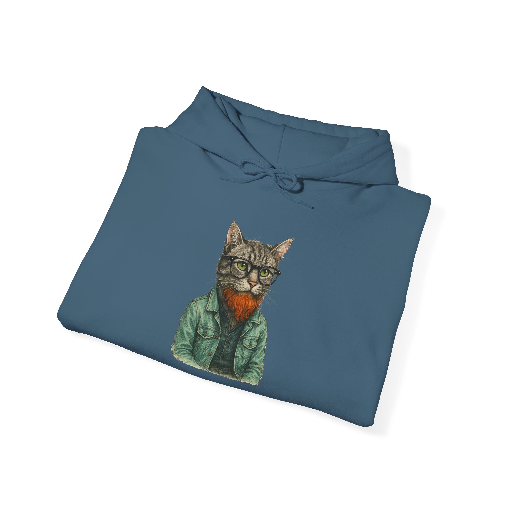 Hipster Cat Hoodie – Kitty Hoodie – Boho Cat sweatshirt hipster print - Image 23