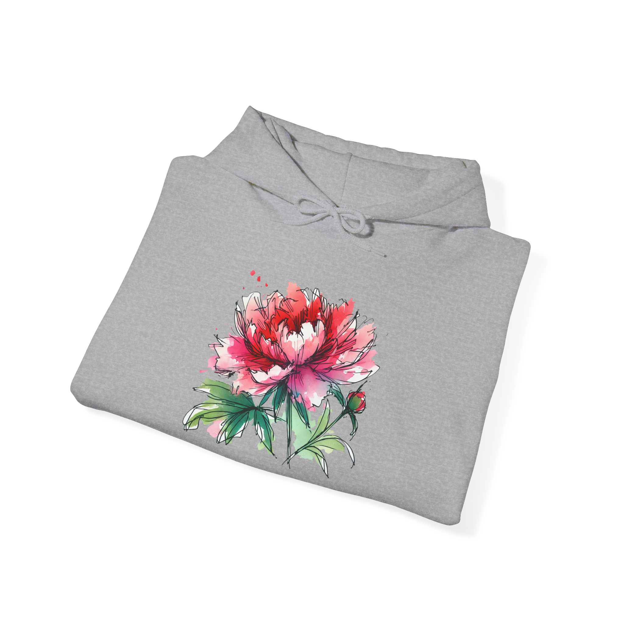 Flower Hoodie – Tropical Hoodie – Flower Print Sweatshirt - Image 2