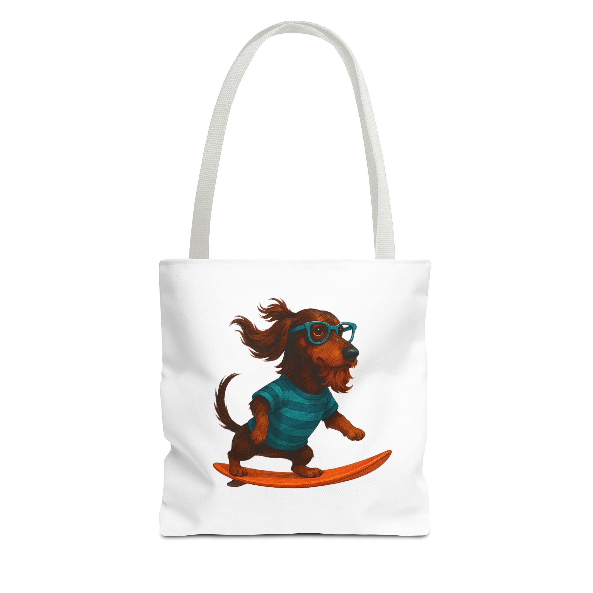 Cool canvas tote bag Dog Surfer tote bag dachshund lover gift shoulder bag surf handbag – Image 13