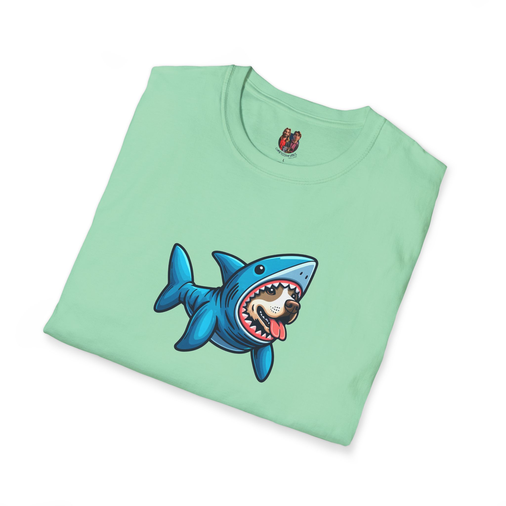 Funny tshirt shark graphic tee Dog Shark costume comfy shirt unisex puppy print pet lover dog apparel cool outfit - Image 13