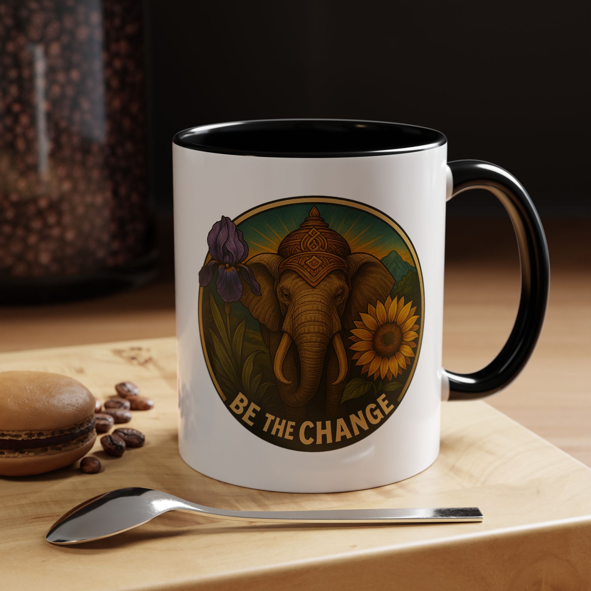 Surrealist coffee mug buddha Fantasy mug Limited Edition Hand Drawn Art by Real Artist - Imagen 3