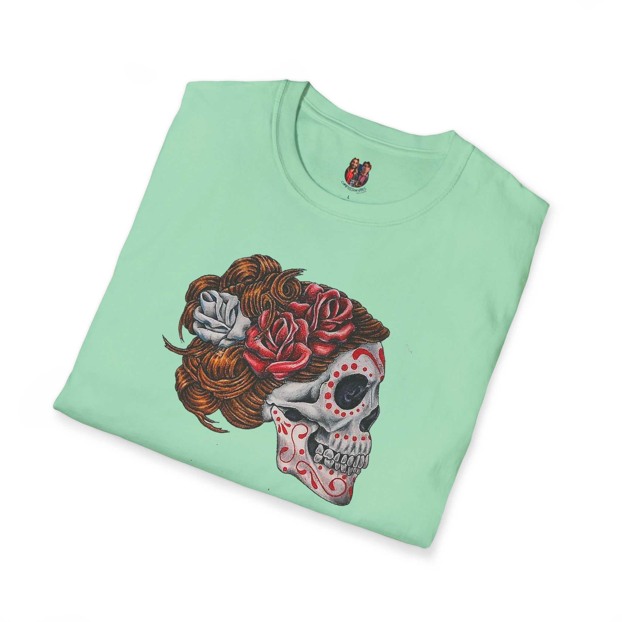 Surrealism Dia de los muertos tshirt unique Drawing by Celebrated Artist - Image 15
