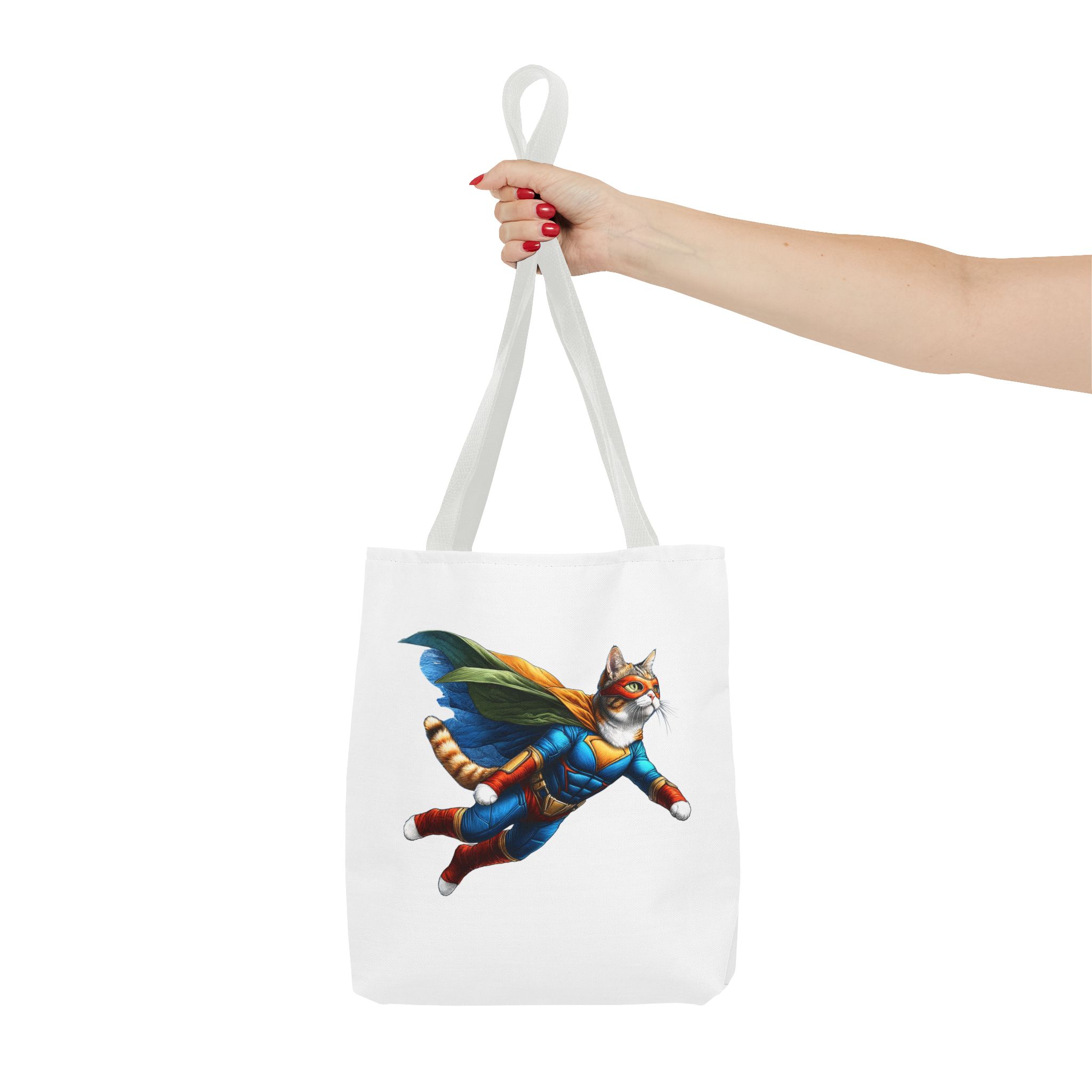 Copy of superhero tote bag cat canvas tote bag funny handbag fantasy purse kitten lover cool cat shoulder bag – Image 14