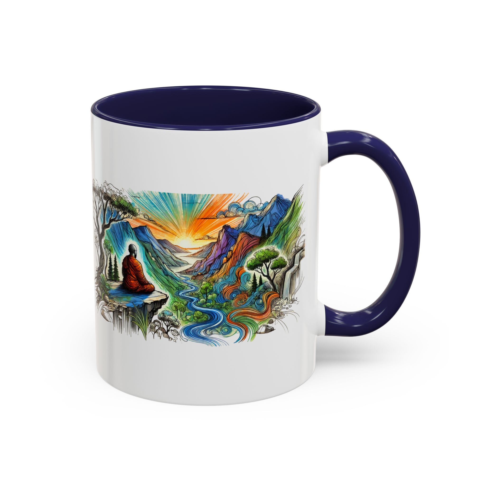 Unique mug Free spirit Tea Cup buddhism accessory Meditation Mug vintage mug yoga gift for her buddha design - Image 9