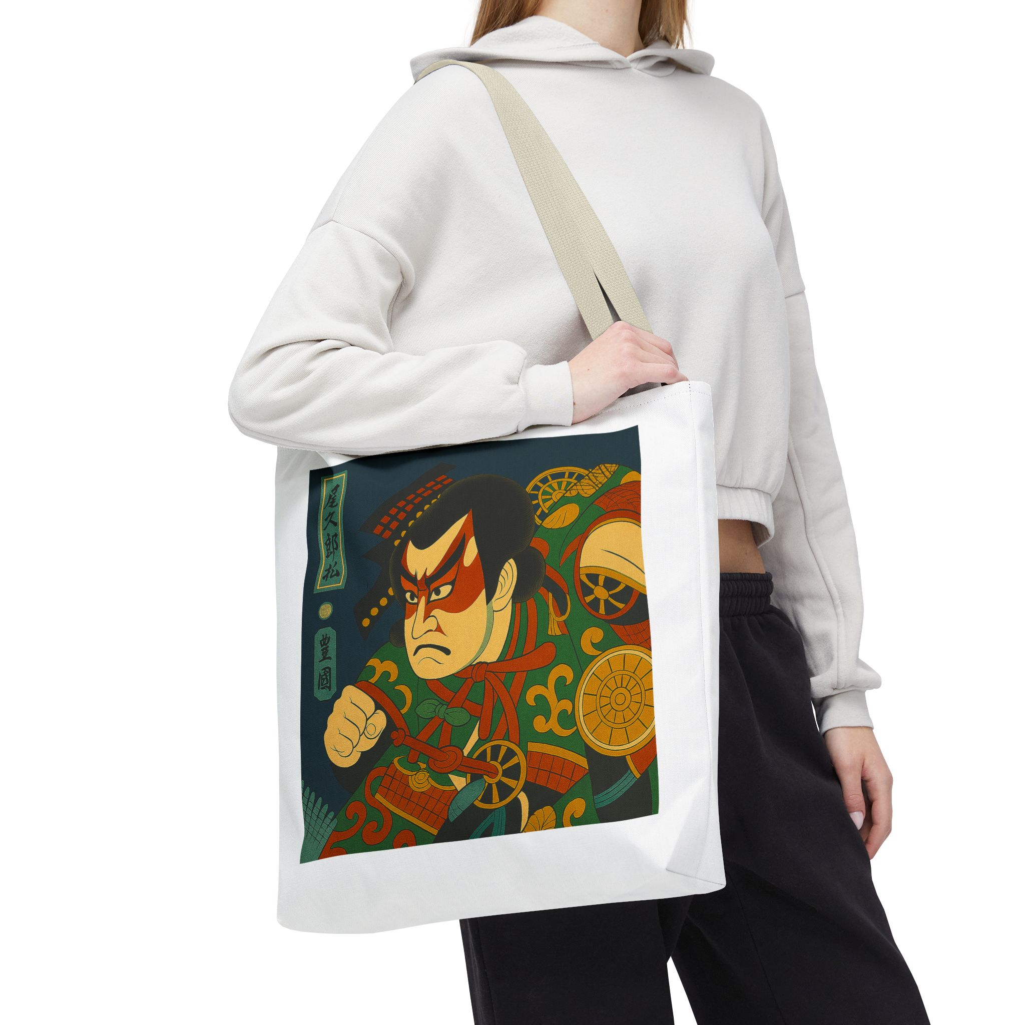 Vintage Japanese art tote bag canvas bag inspired by Japan and ukiyo – Image 24