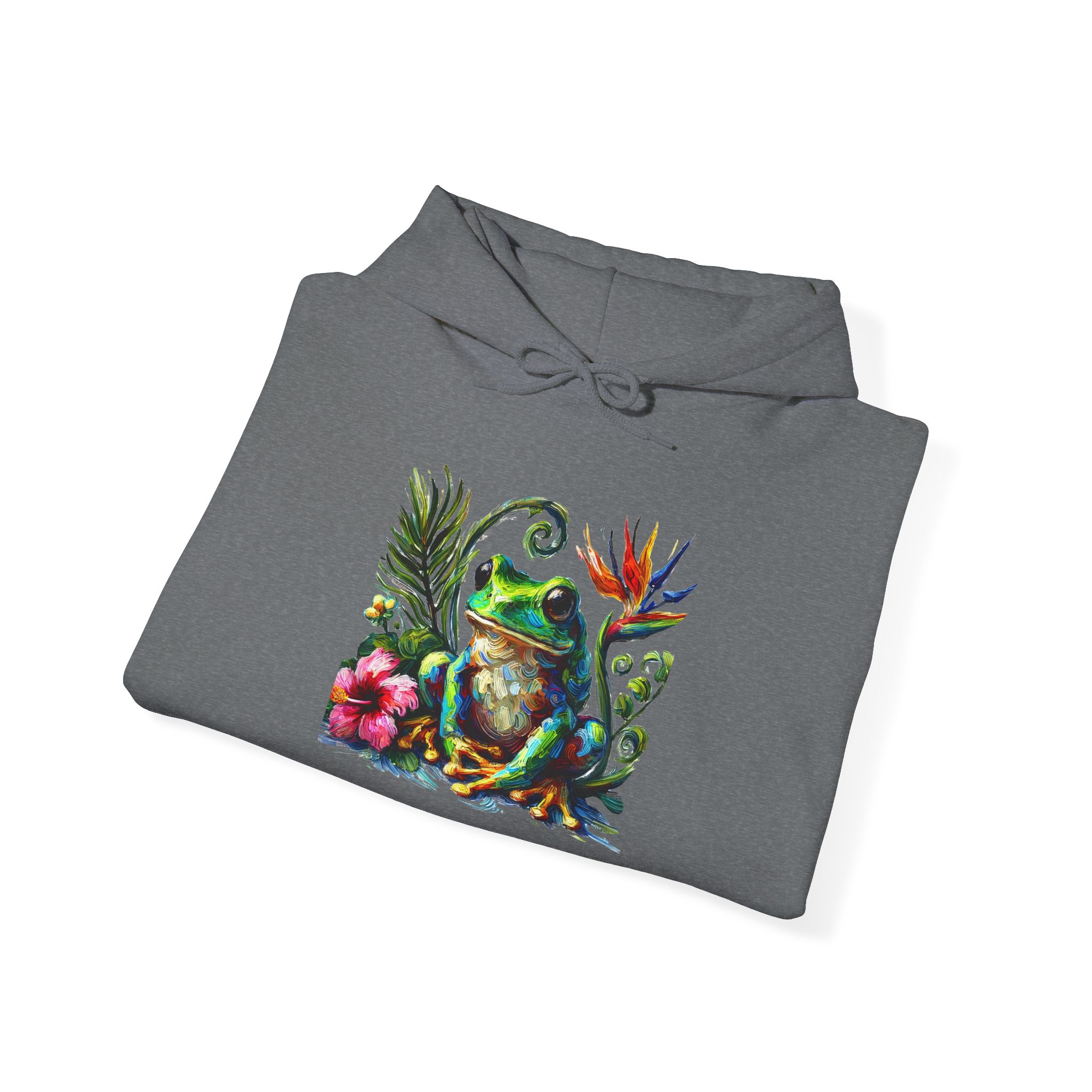 Frog Hoodie – Boho Frog sweatshirt – Tropical Sweatshirt nature print - Image 17
