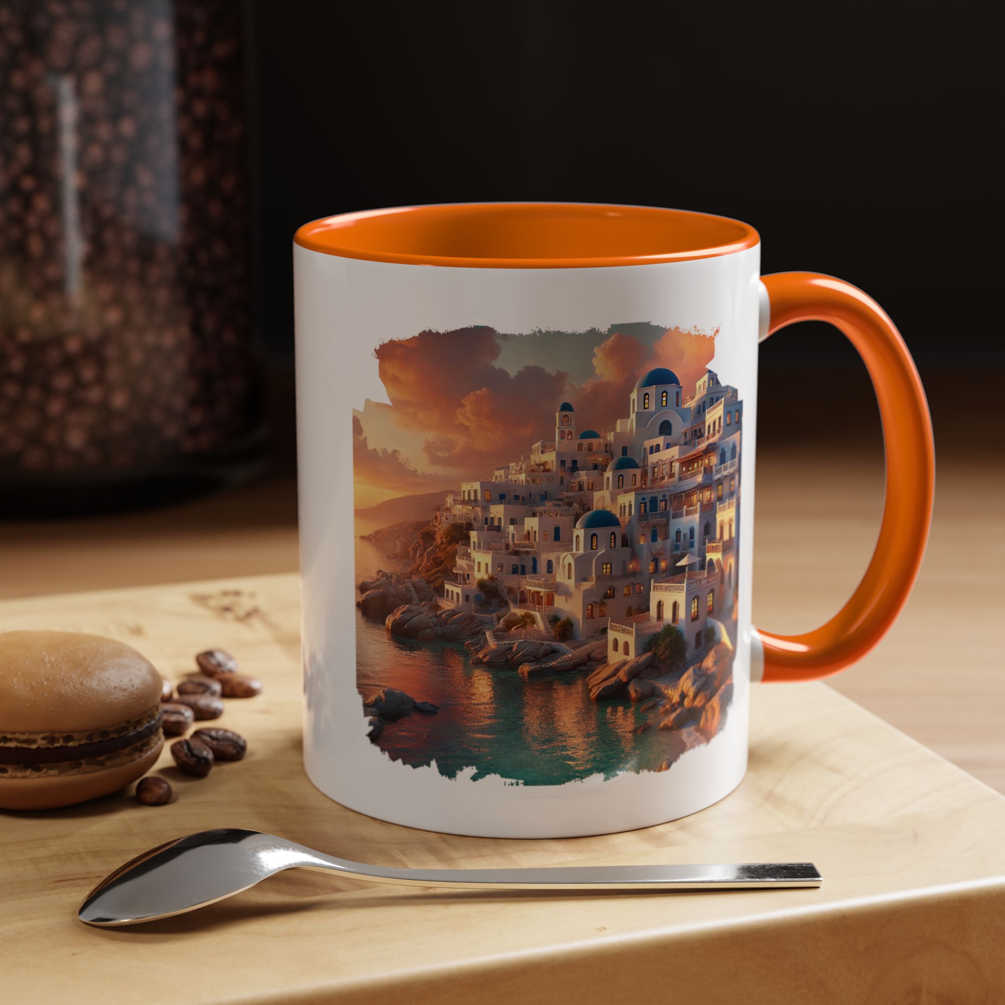 Office mug landscape Santorini caldera office mug nature print greece boho gift coffee cup tea accessory unique - Image 47