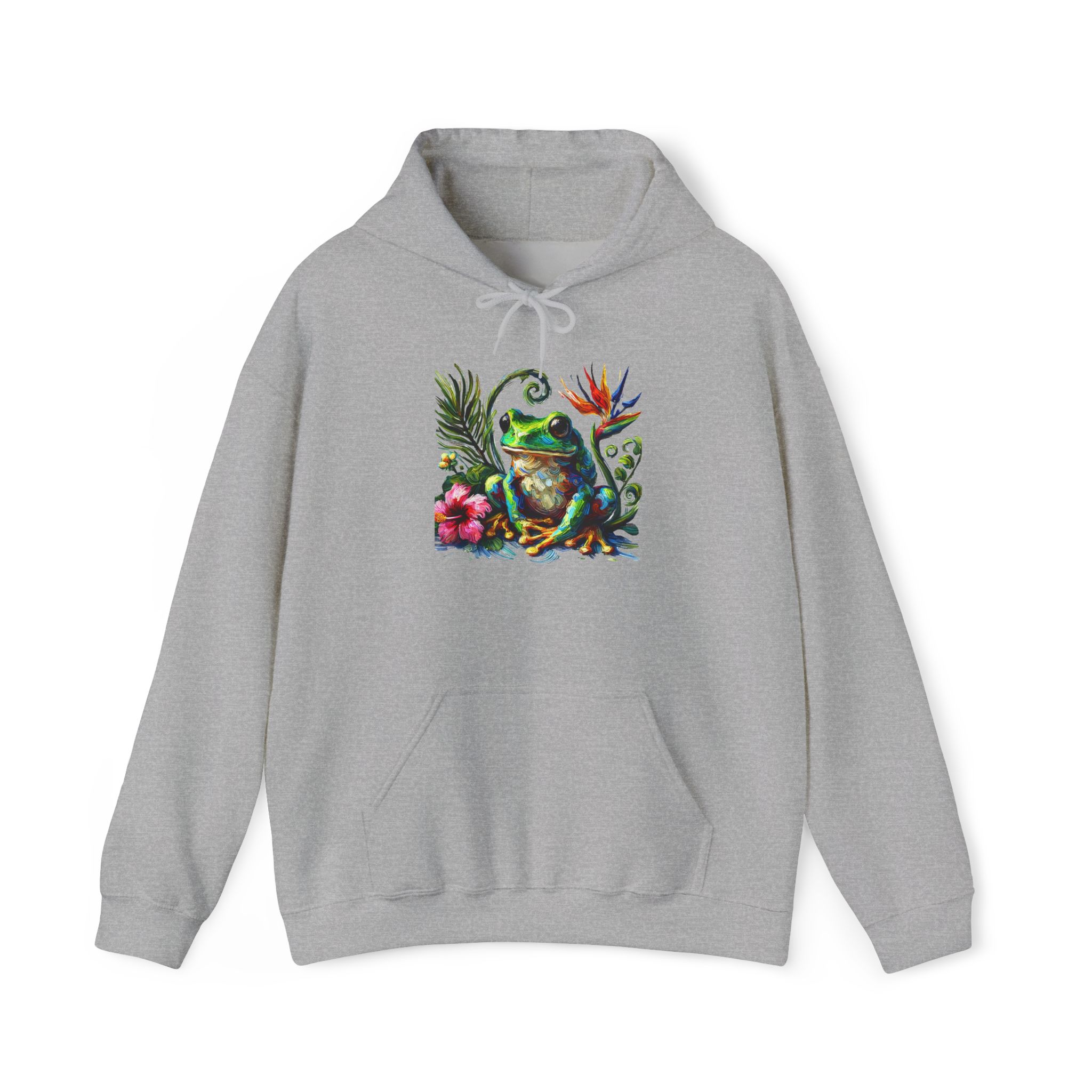 Frog Hoodie – Boho Frog sweatshirt – Tropical Sweatshirt nature print - Image 12