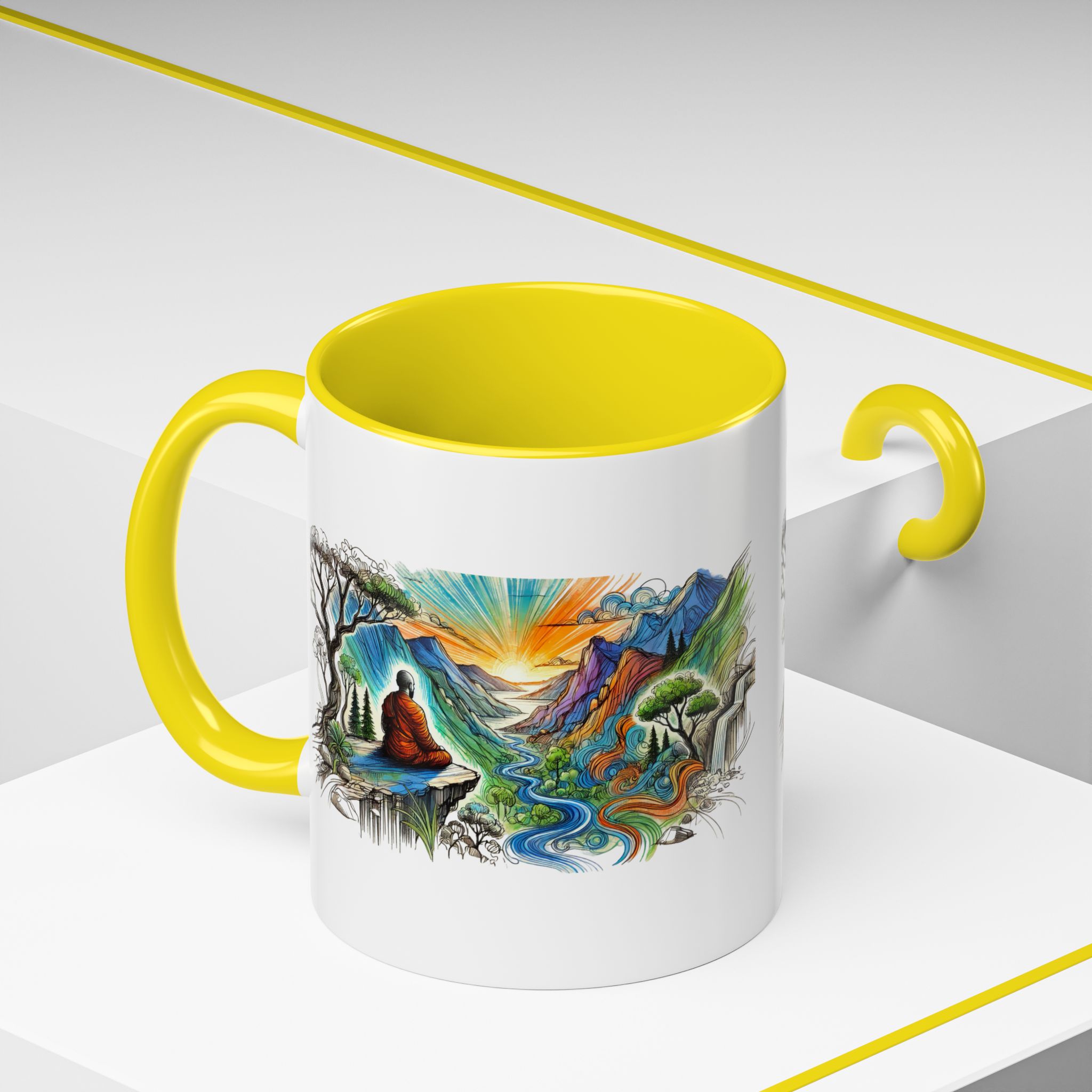 Unique mug Free spirit Tea Cup buddhism accessory Meditation Mug vintage mug yoga gift for her buddha design - Image 4