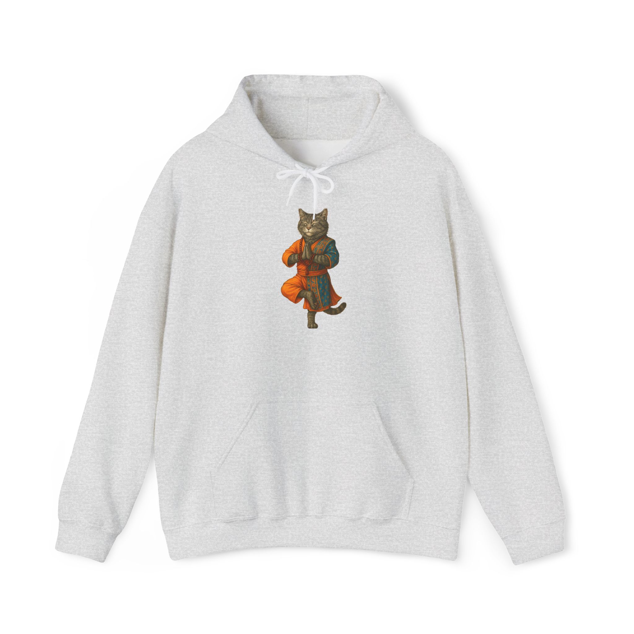Cat Graphic sweater yoga pullover Kitten meditation vintage Hoodie mindfulness clothing funny Hoodie