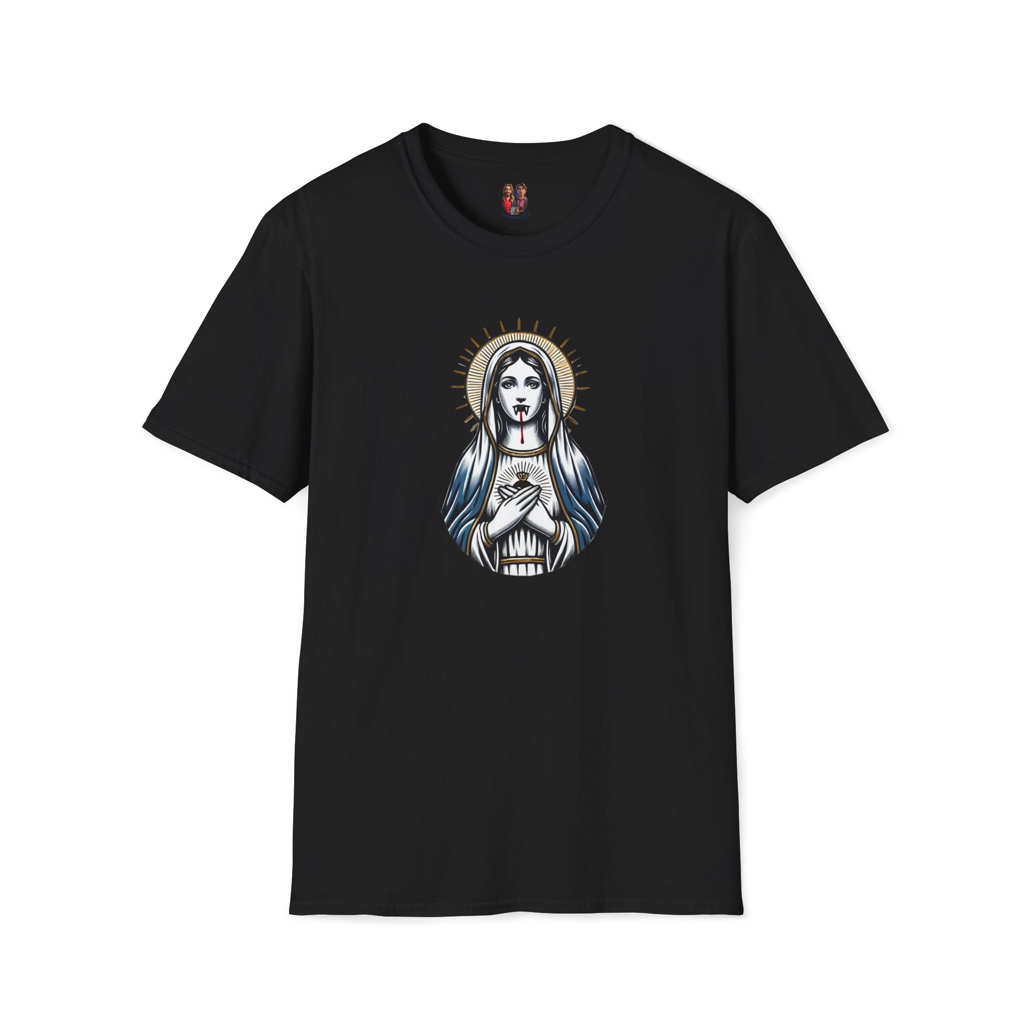 Ironic Tshirt vampire graphic tee virgin mary sarcastic clothing gift satirical print cool apparel comfy outfit comfort colors shirt - Image 4