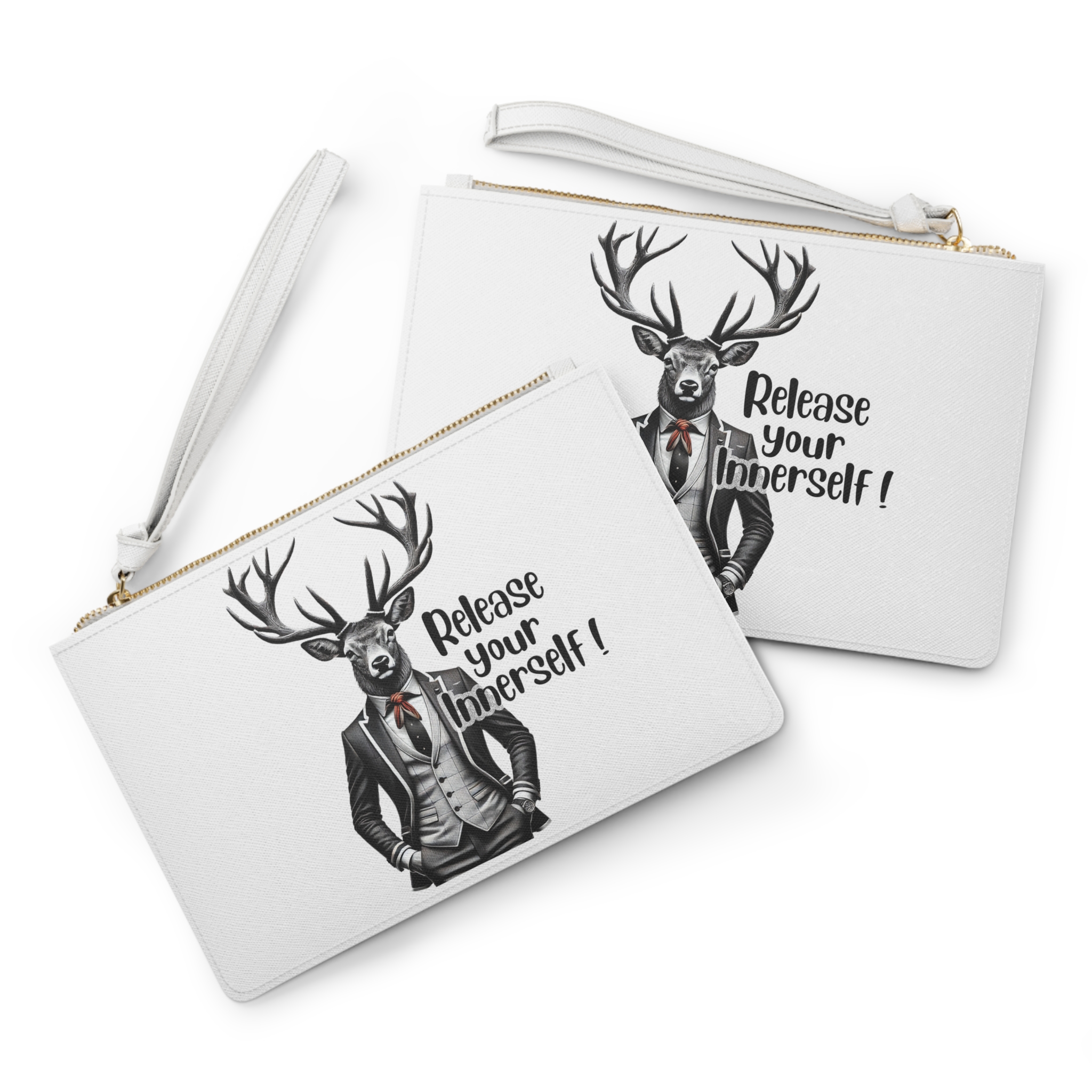 Clutch bag Motivational funny clutch bag cool vintage bag deer design evening bag for self confidence purse - Image 2